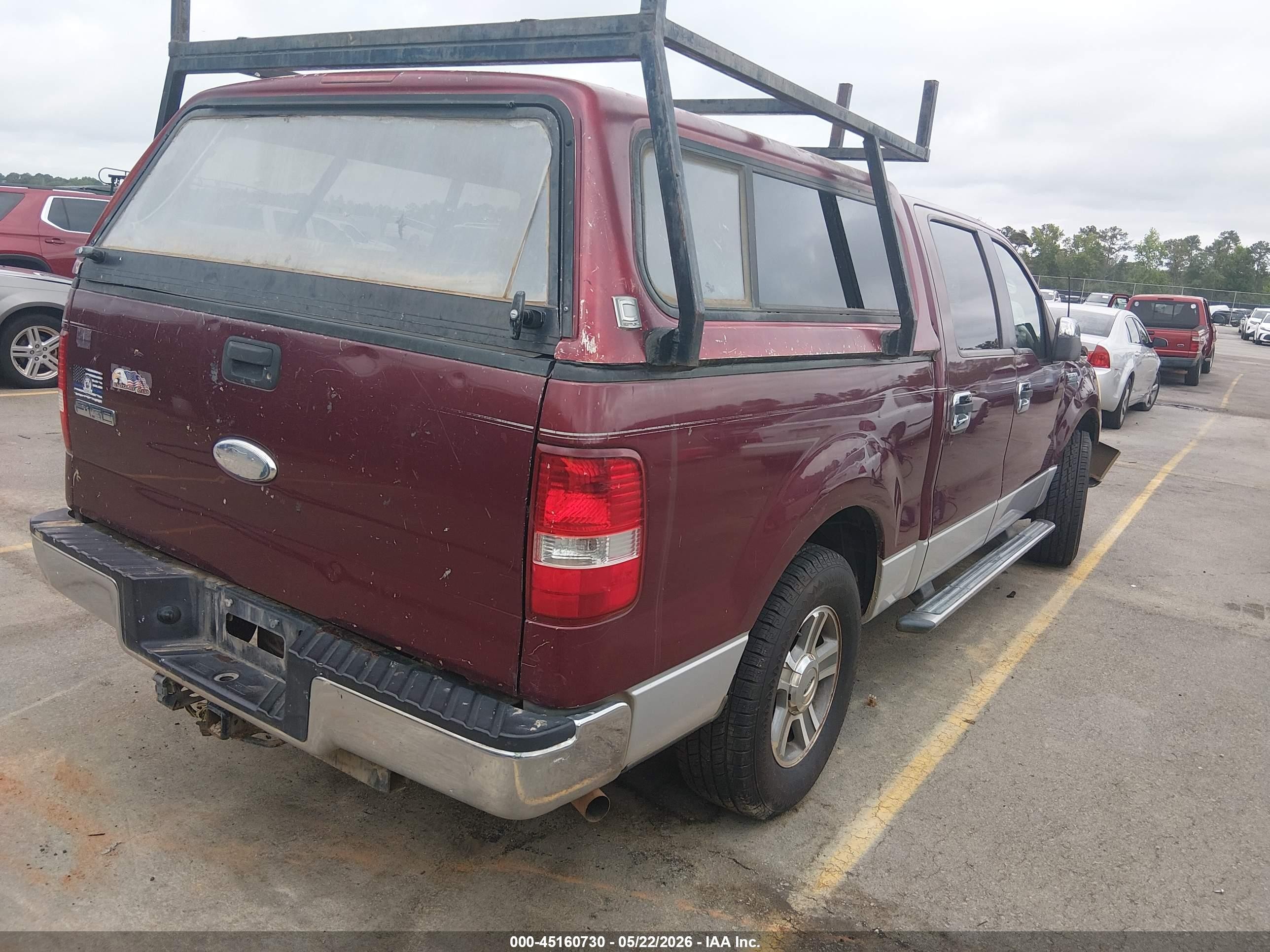 2006 Ford F-150 Xlt Burgundy vin: 1FTRW12W96FB15778