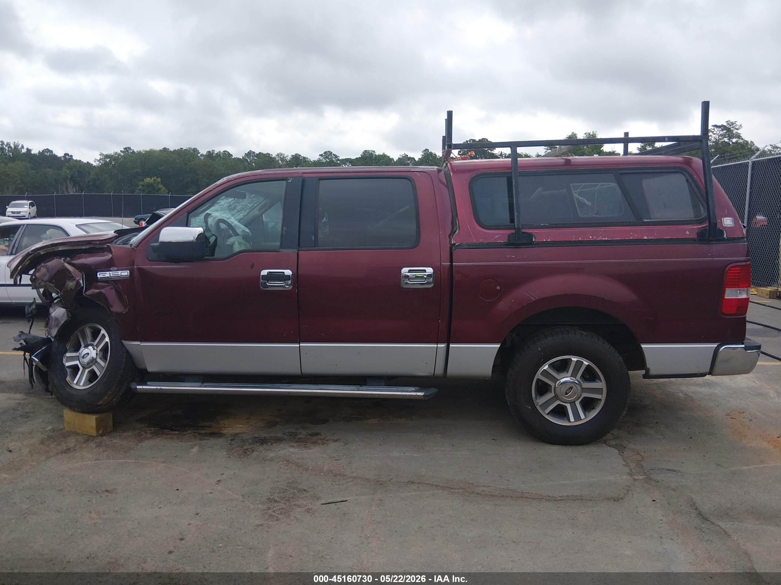 2006 Ford F-150 Xlt Burgundy vin: 1FTRW12W96FB15778