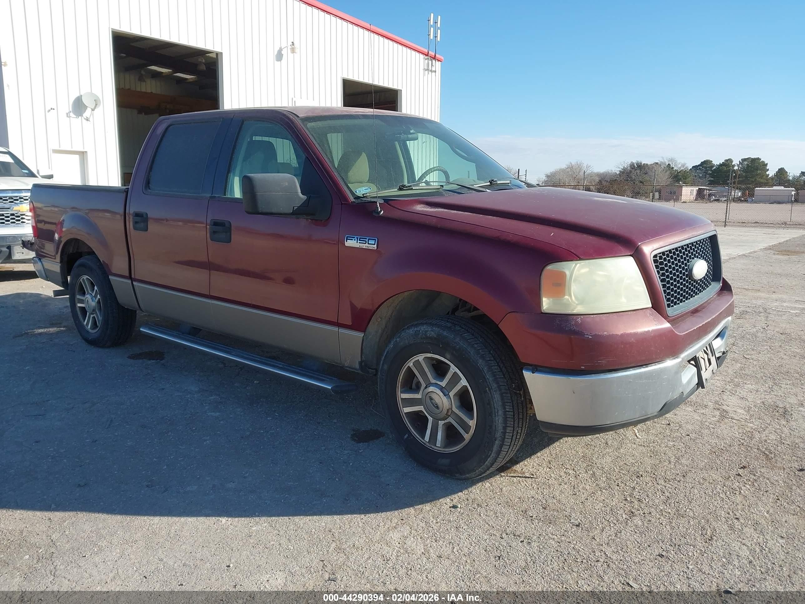 2006 Ford F-150 Xlt Maroon vin: 1FTRW12W96KD91823