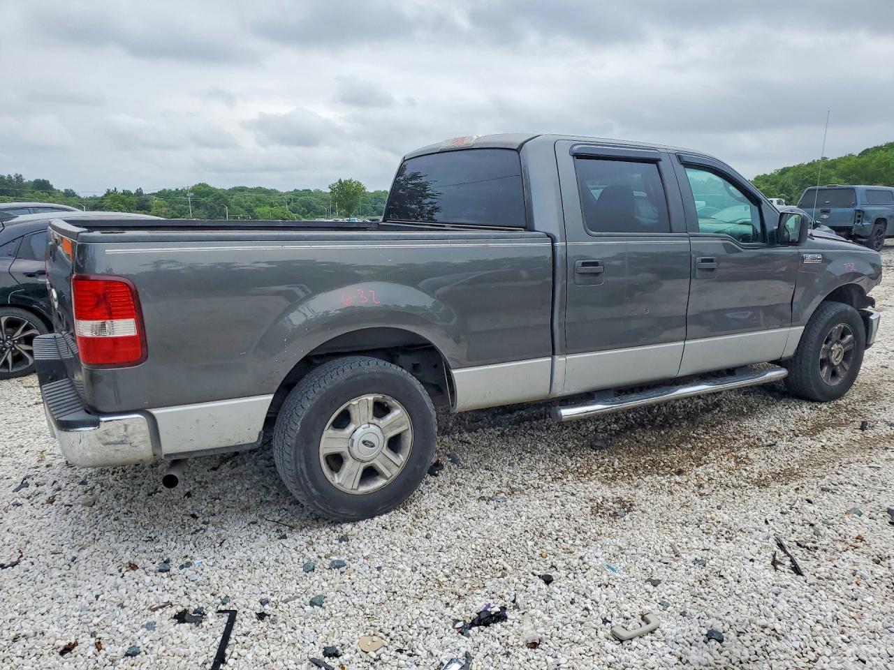 2007 Ford F150 Supercrew Gray vin: 1FTRW12W97FB43694