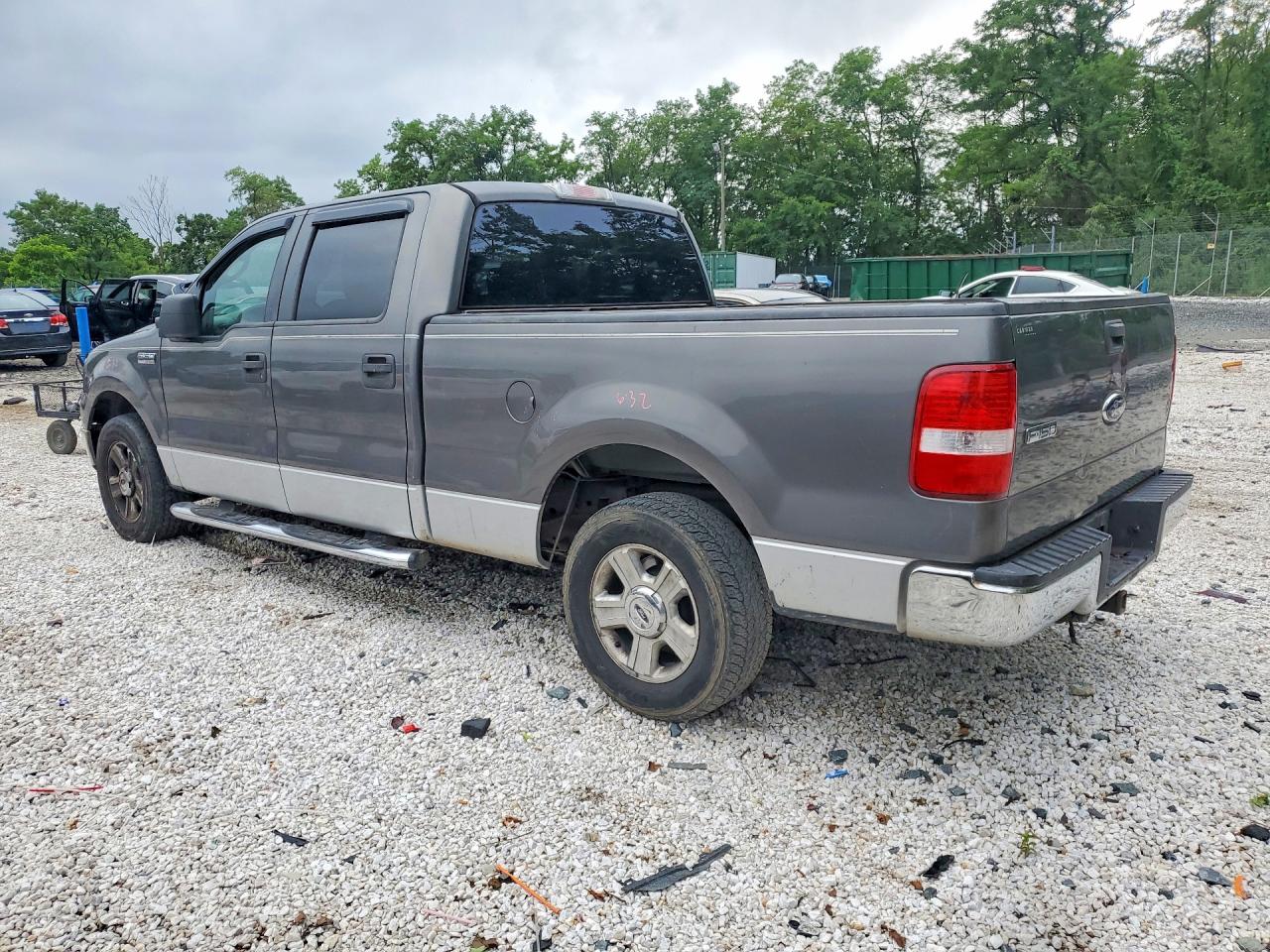 2007 Ford F150 Supercrew Gray vin: 1FTRW12W97FB43694