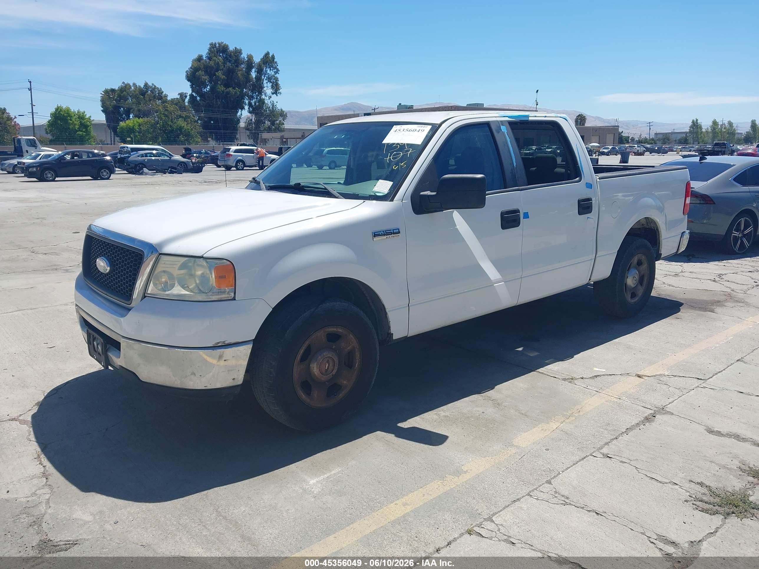 2007 Ford F-150 Xlt White vin: 1FTRW12W97FB78414