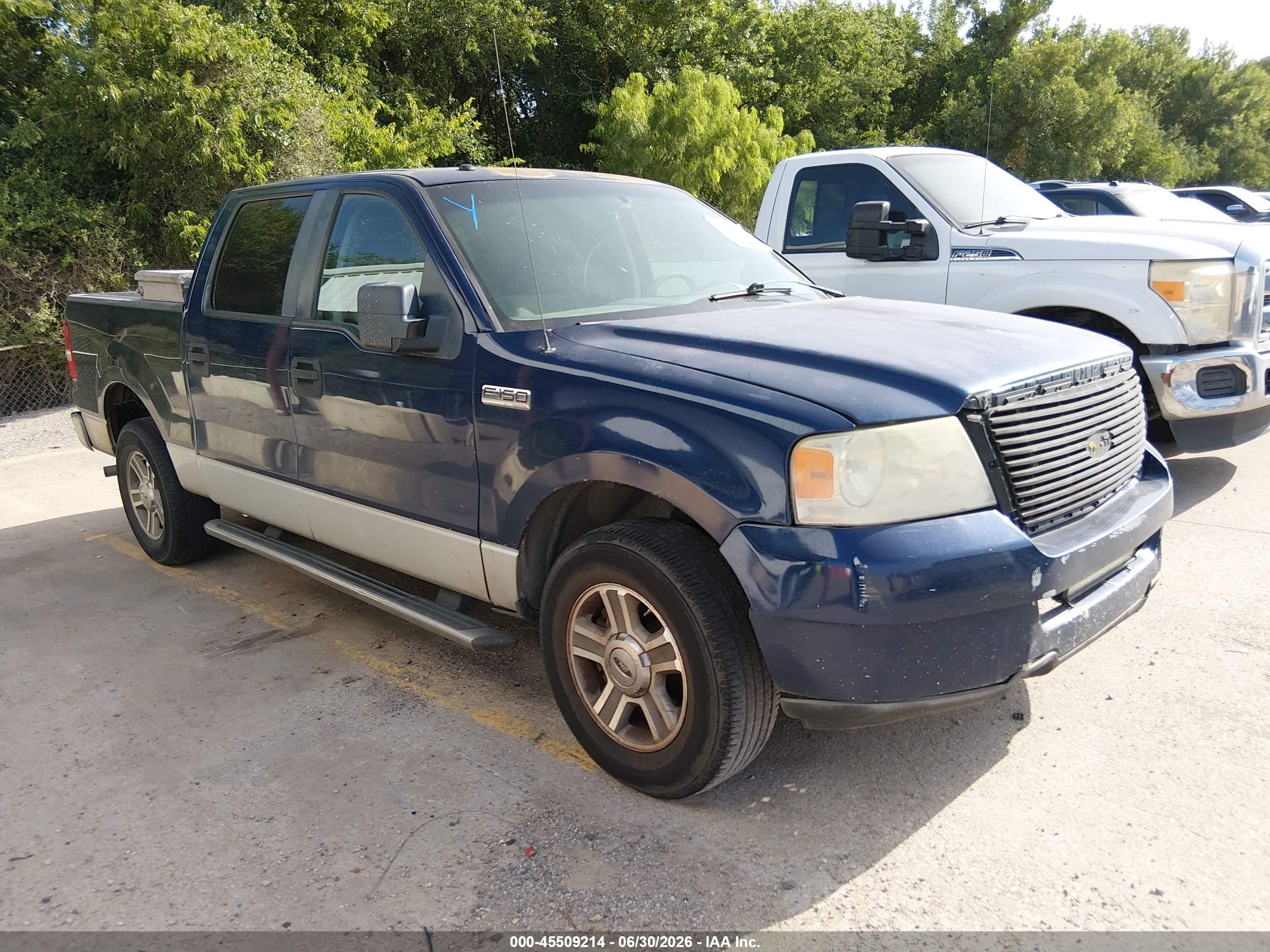 2007 Ford F-150 Xlt Blue vin: 1FTRW12W97KB73964