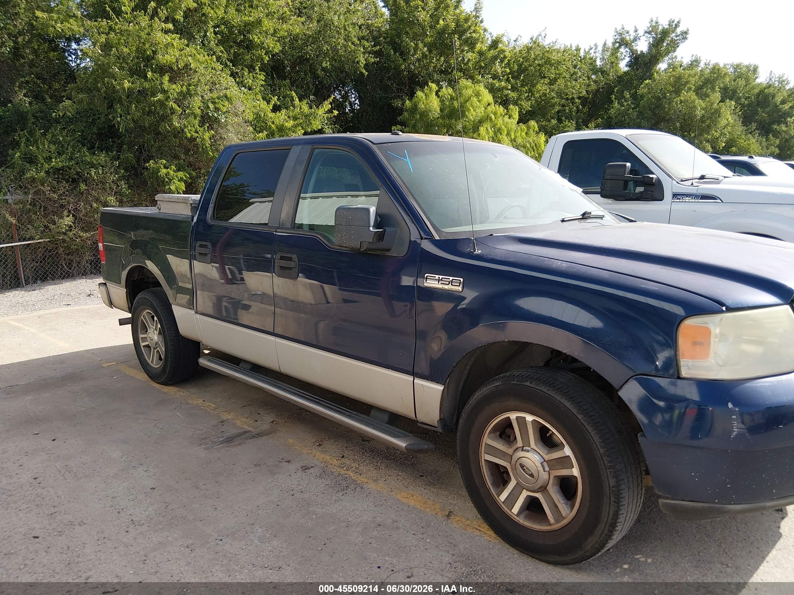 2007 Ford F-150 Xlt Blue vin: 1FTRW12W97KB73964