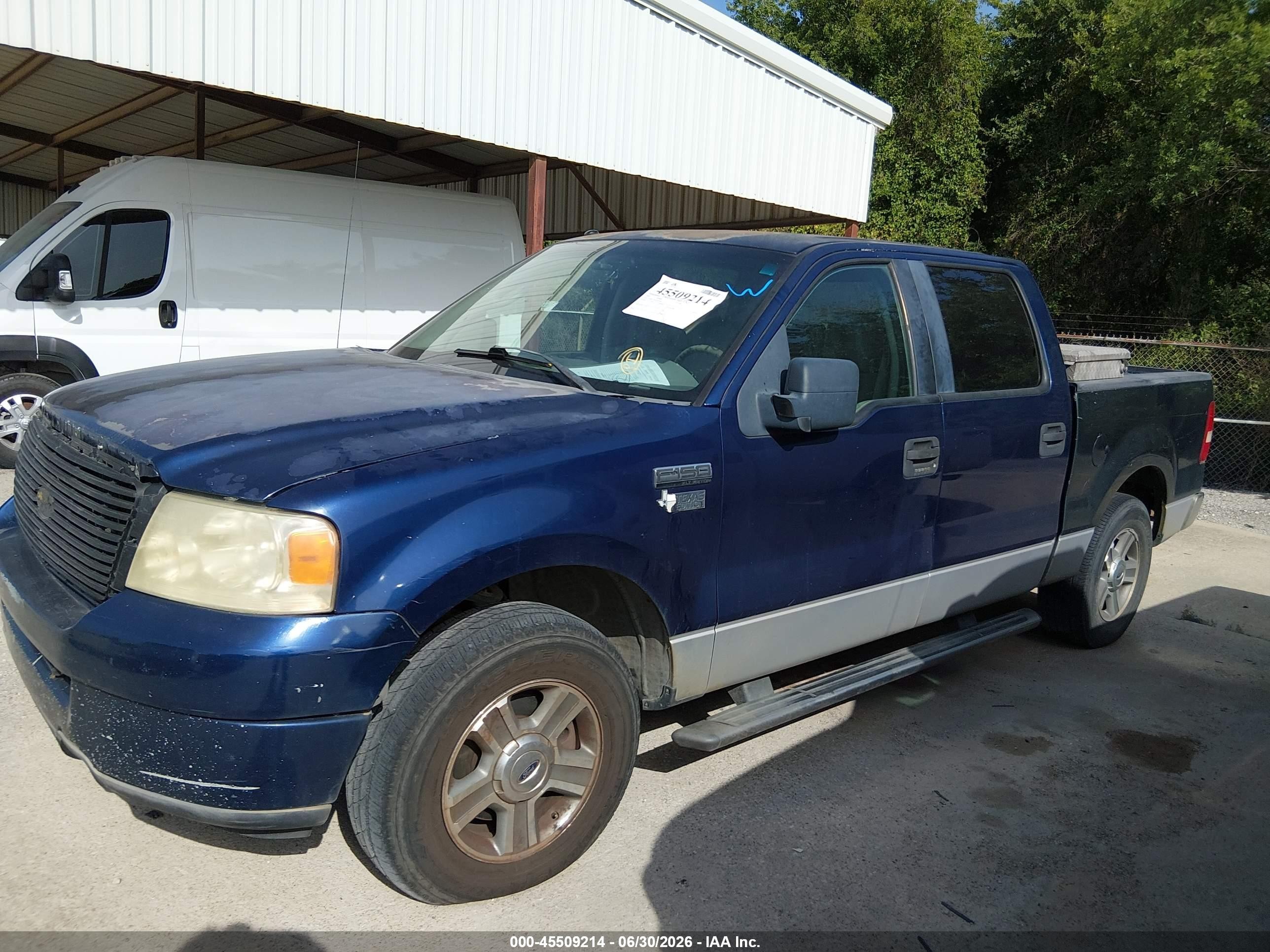 2007 Ford F-150 Xlt Blue vin: 1FTRW12W97KB73964