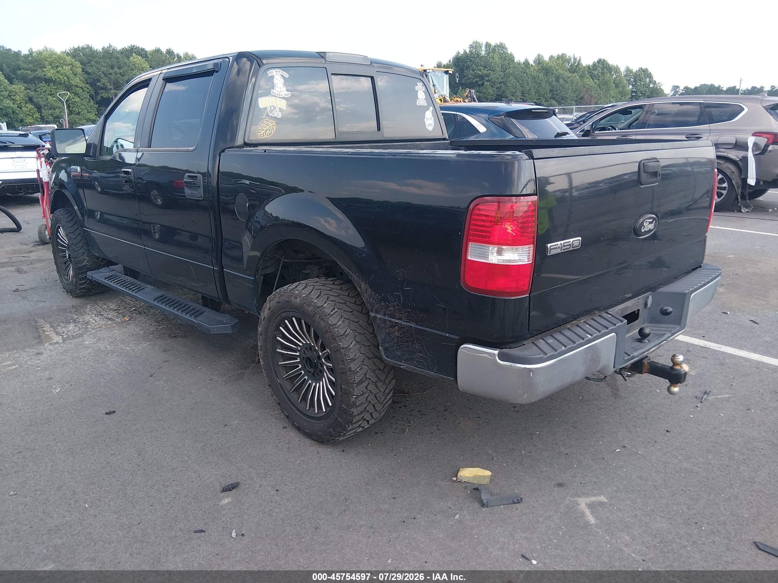 2007 Ford F-150 Xlt Black vin: 1FTRW12WX7FA06165