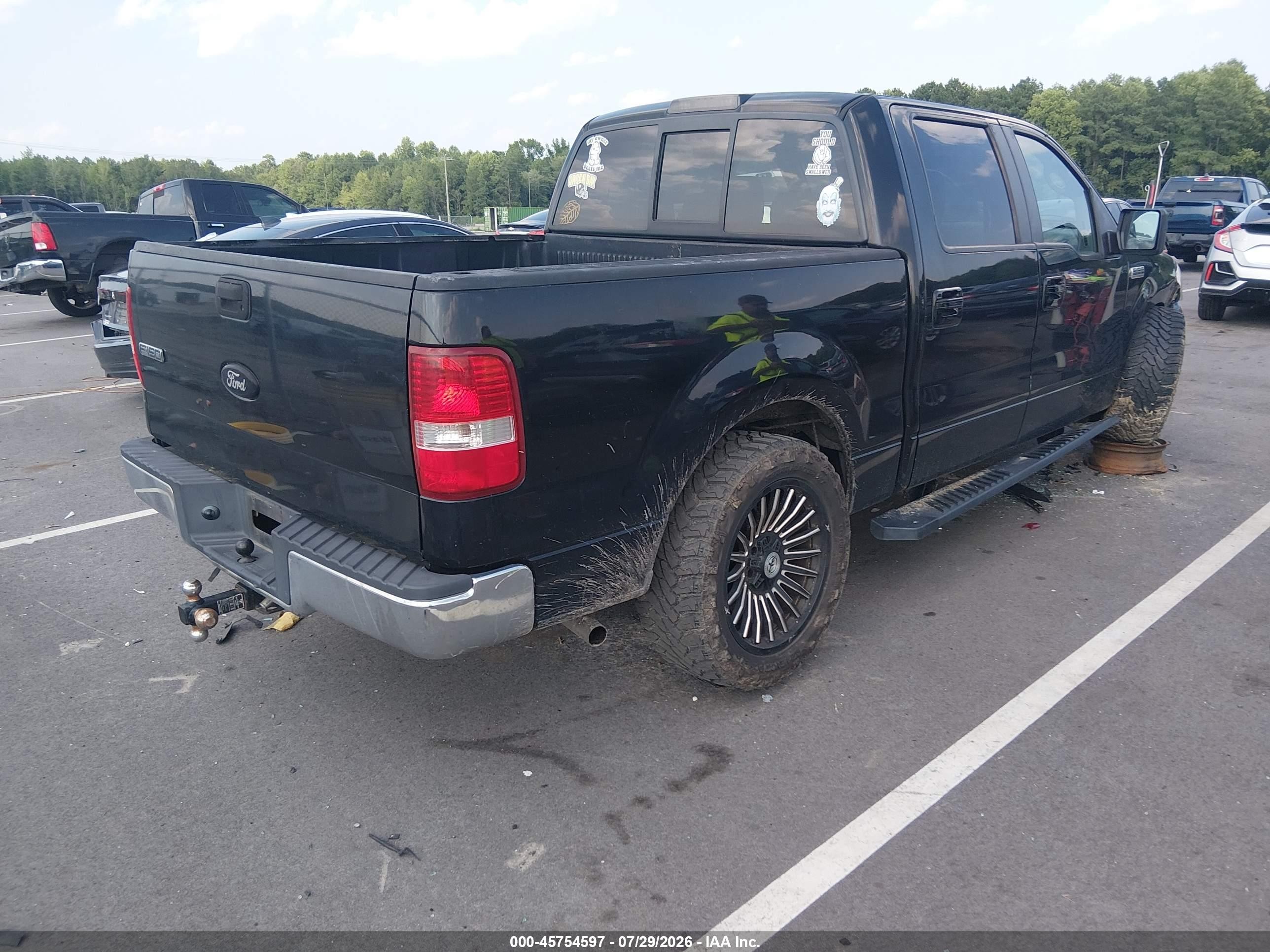 2007 Ford F-150 Xlt Black vin: 1FTRW12WX7FA06165