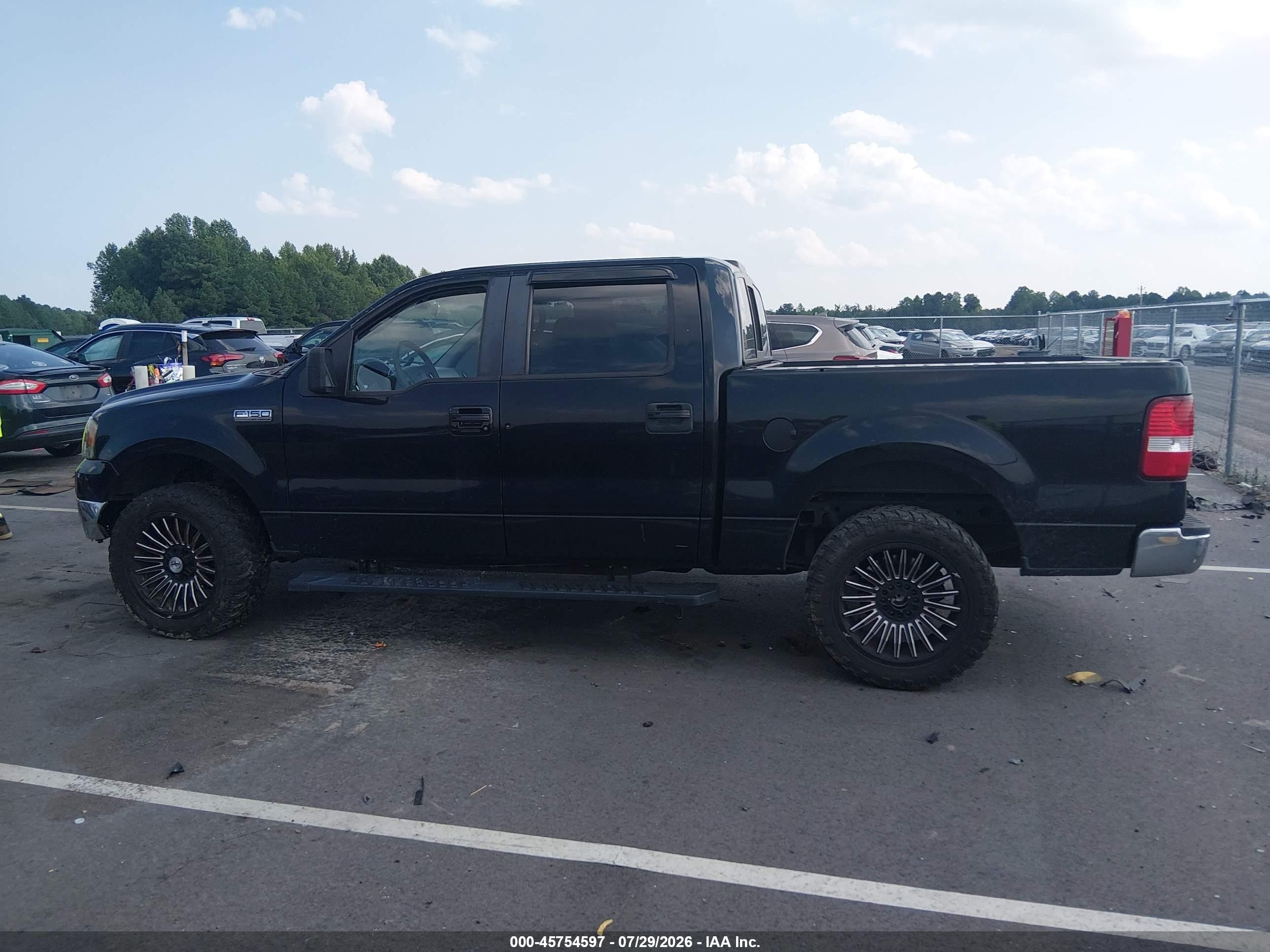 2007 Ford F-150 Xlt Black vin: 1FTRW12WX7FA06165