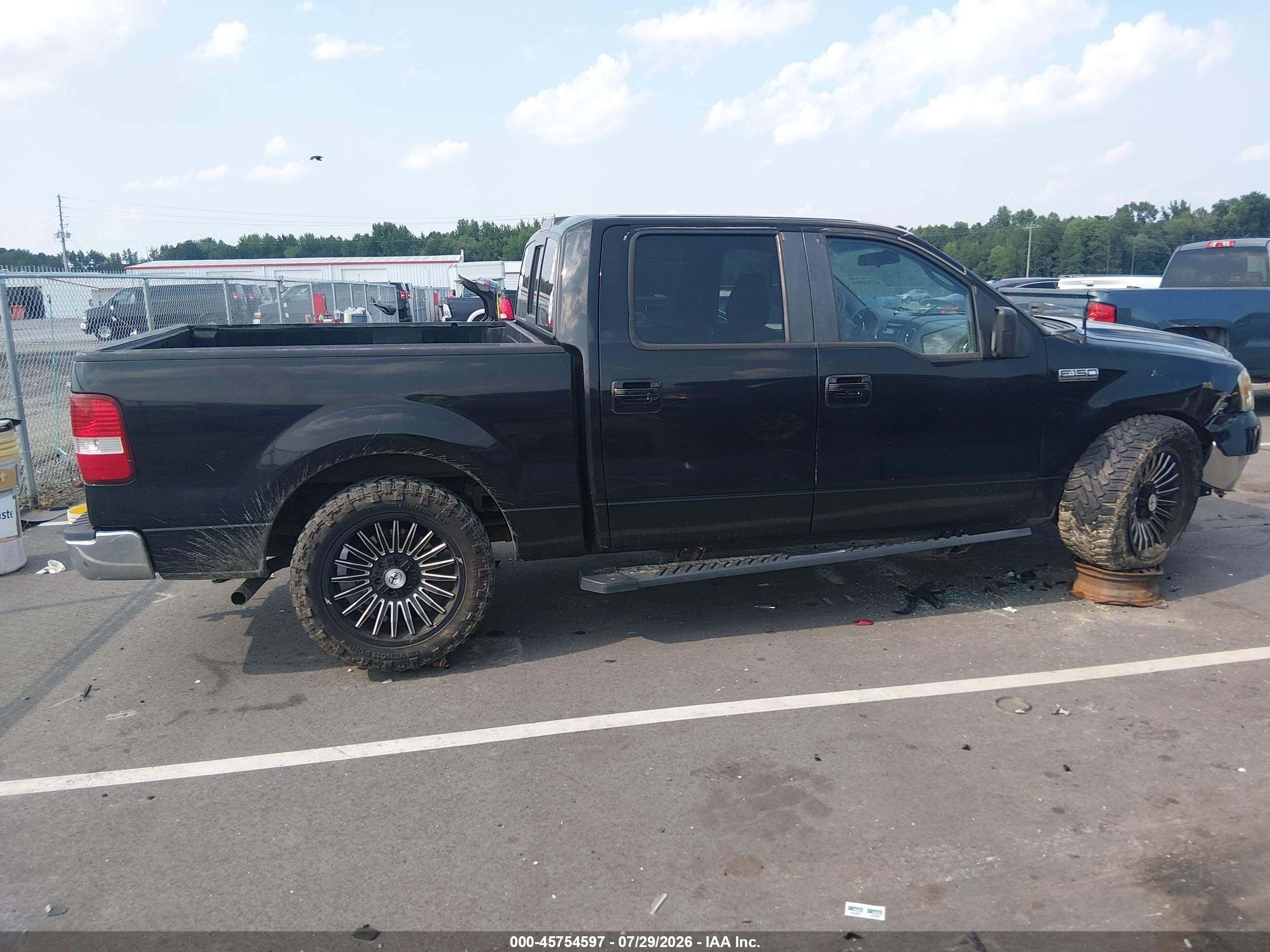 2007 Ford F-150 Xlt Black vin: 1FTRW12WX7FA06165