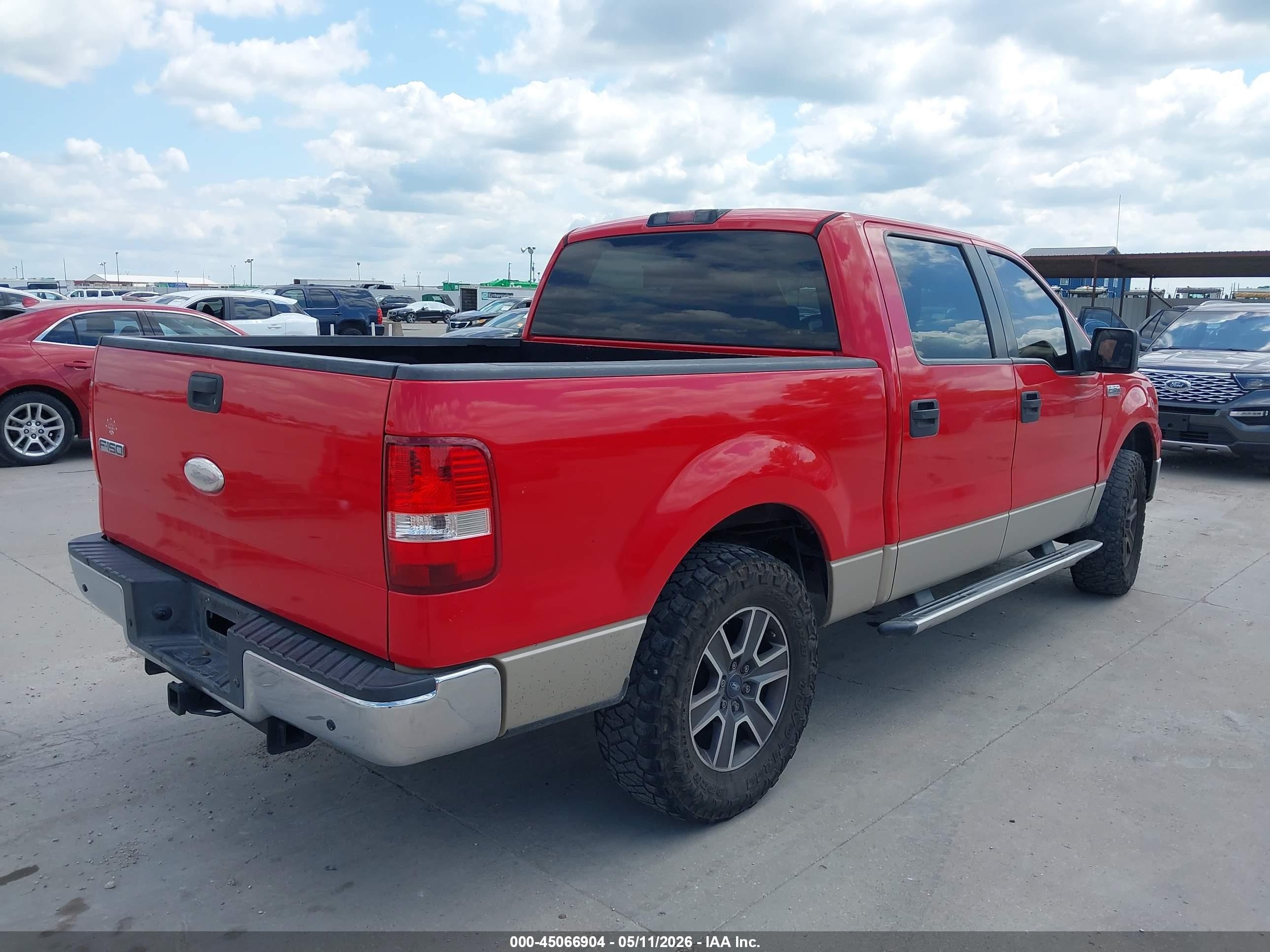 2007 Ford F-150 Xlt Red vin: 1FTRW12WX7KA79754