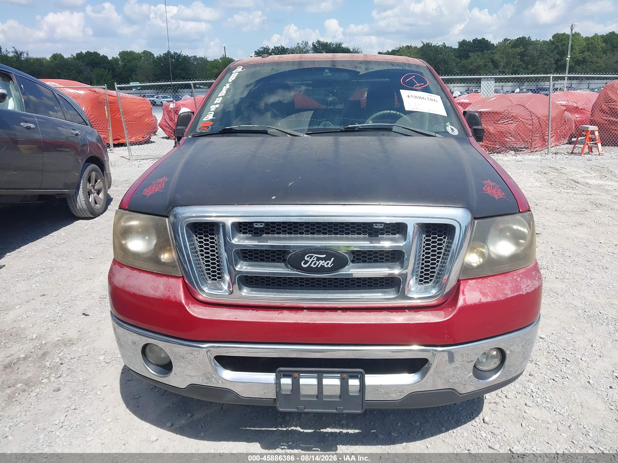 2008 Ford F-150 60th Anniversary/fx2/xl/xlt Red vin: 1FTRW12WX8FB00869