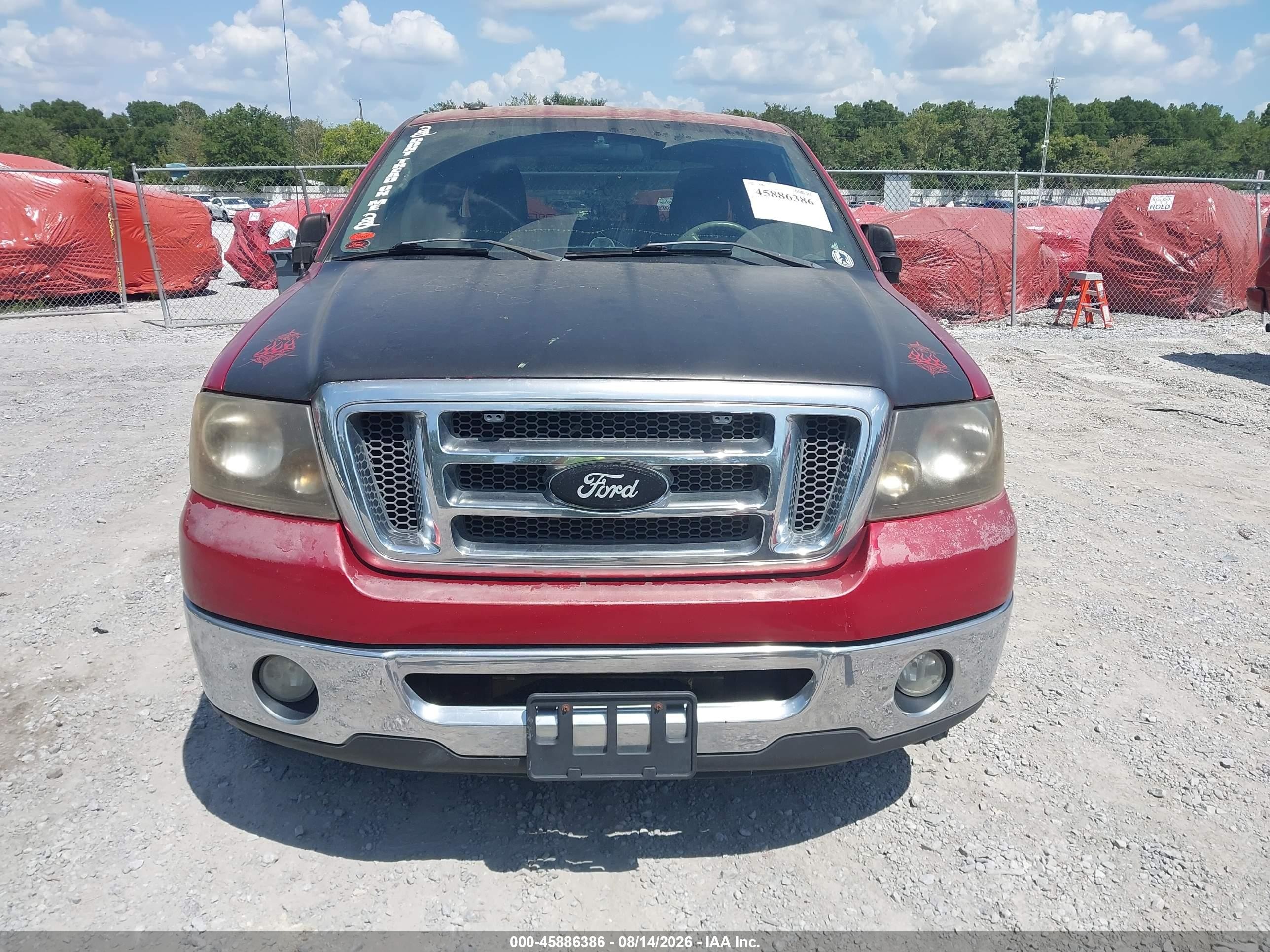 2008 Ford F-150 60th Anniversary/fx2/xl/xlt Red vin: 1FTRW12WX8FB00869