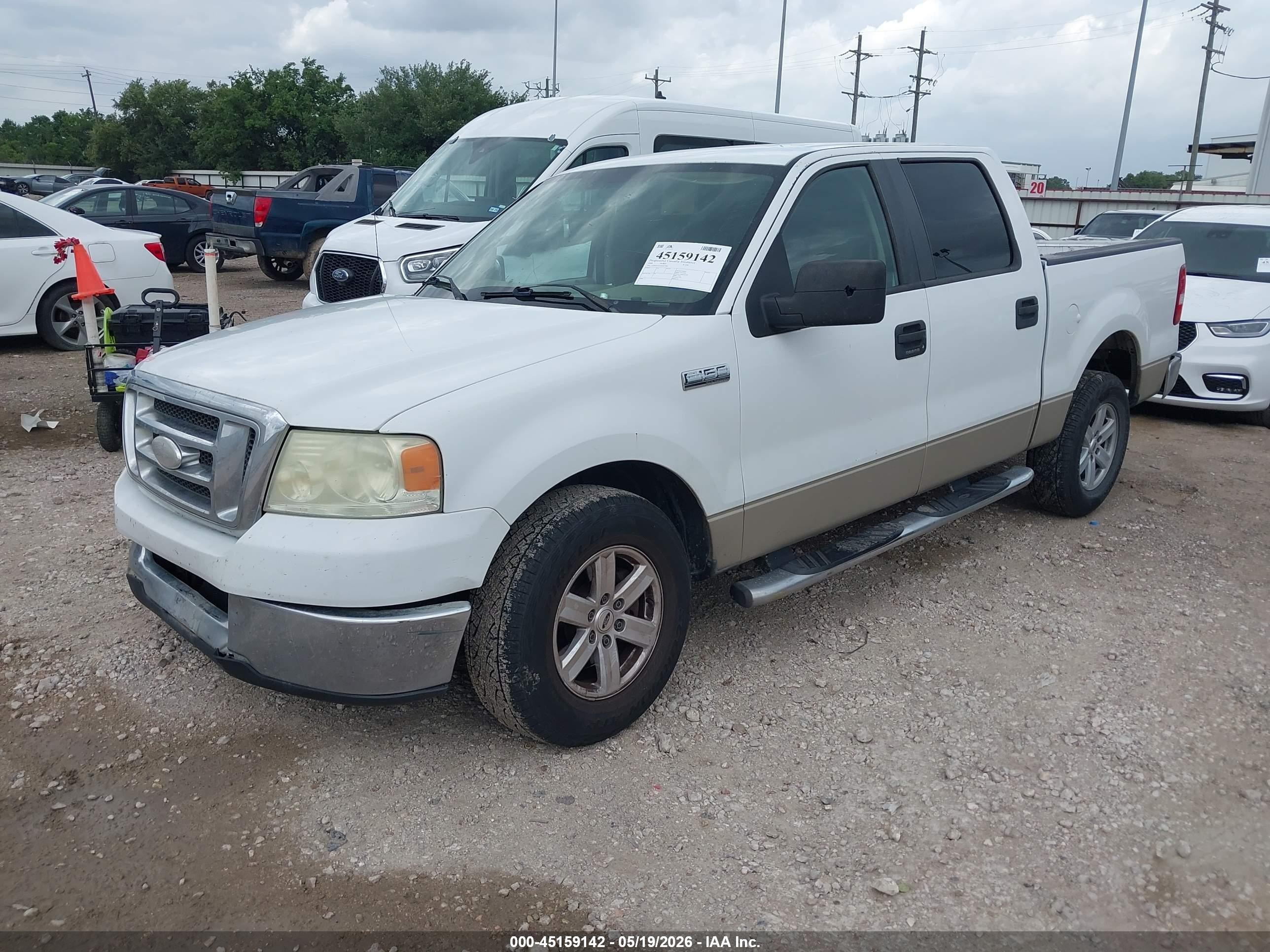 2008 Ford F-150 60th Anniversary/fx2/xl/xlt White vin: 1FTRW12WX8FB51904