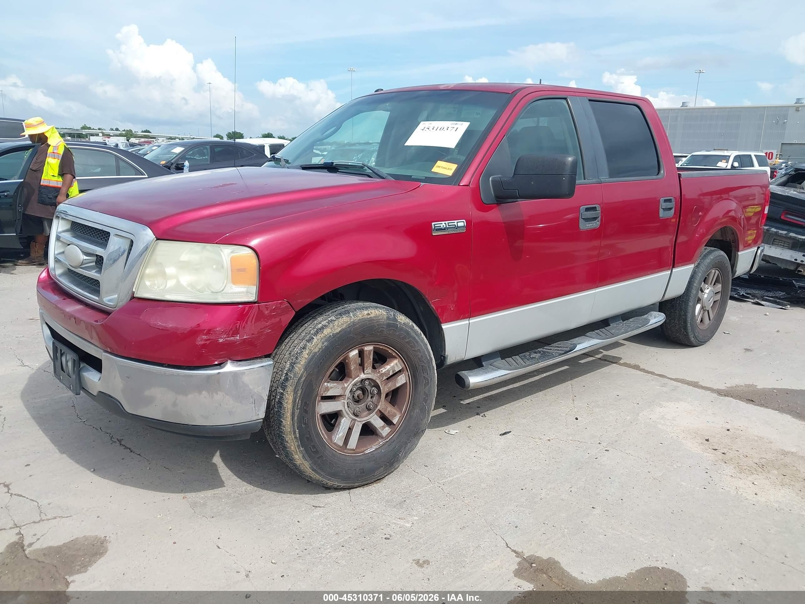 2008 Ford F-150 Xlt Красный vin: 1FTRW12WX8KC57115