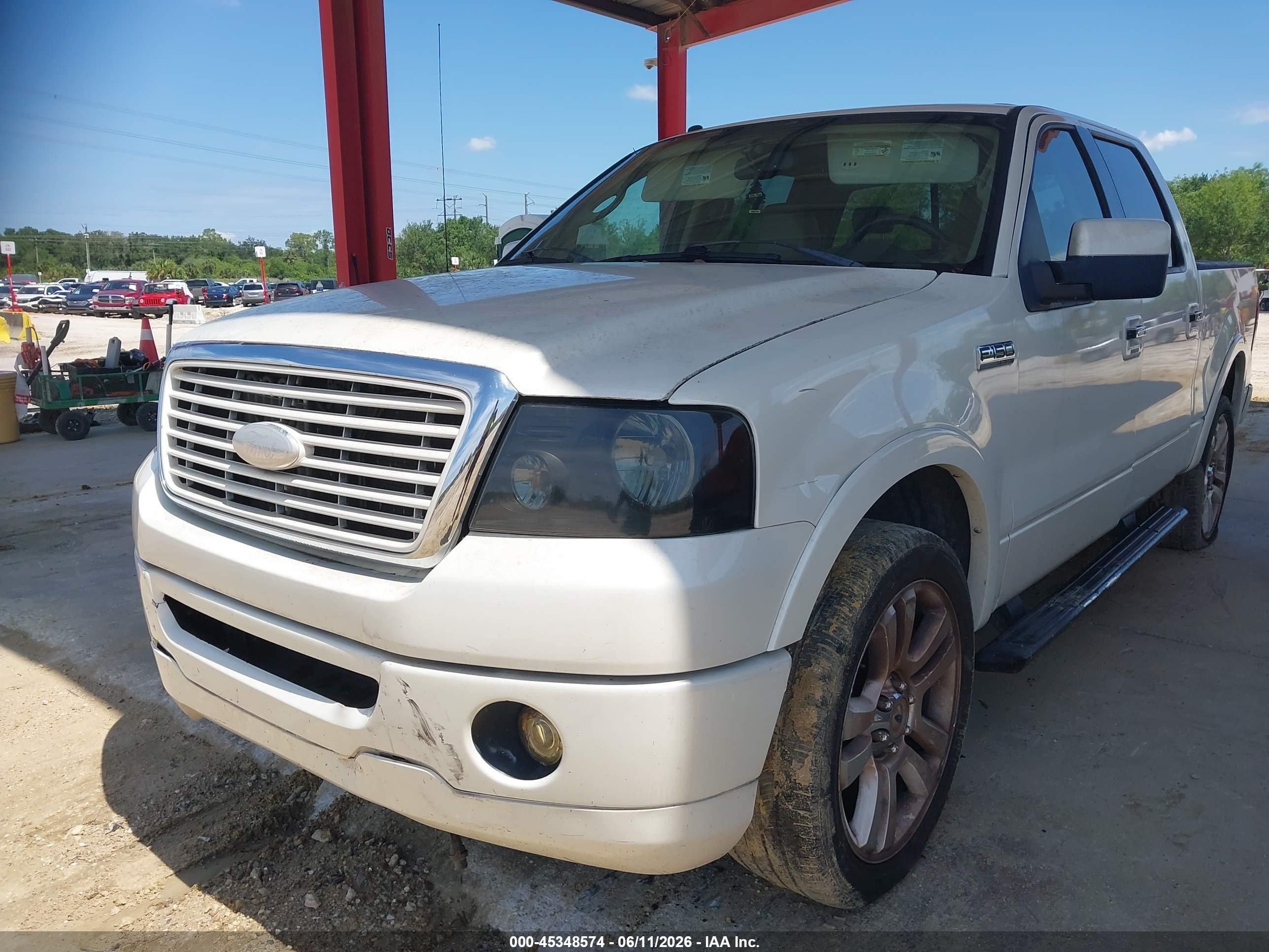 2008 Ford F-150 Harley-davidson/limited White vin: 1FTRW14528FA26898