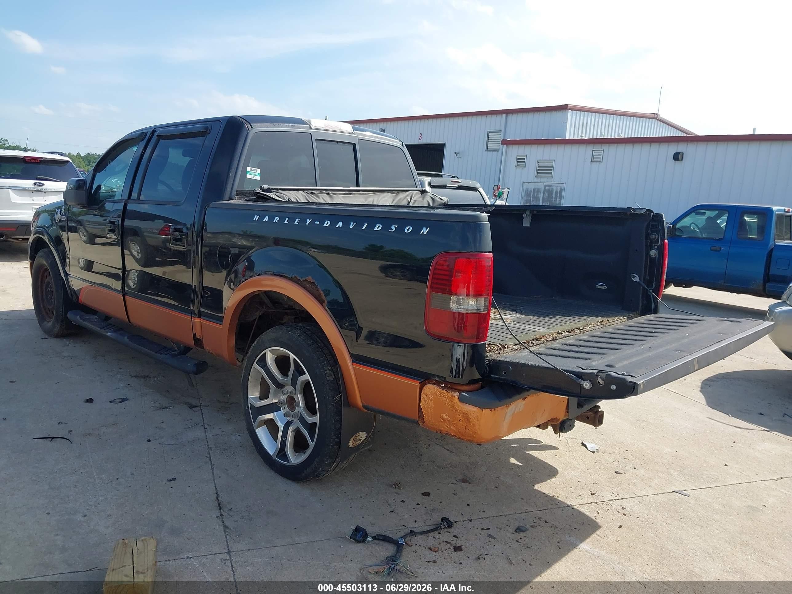 2008 Ford F-150 Harley-davidson/limited Black vin: 1FTRW14548FA27776