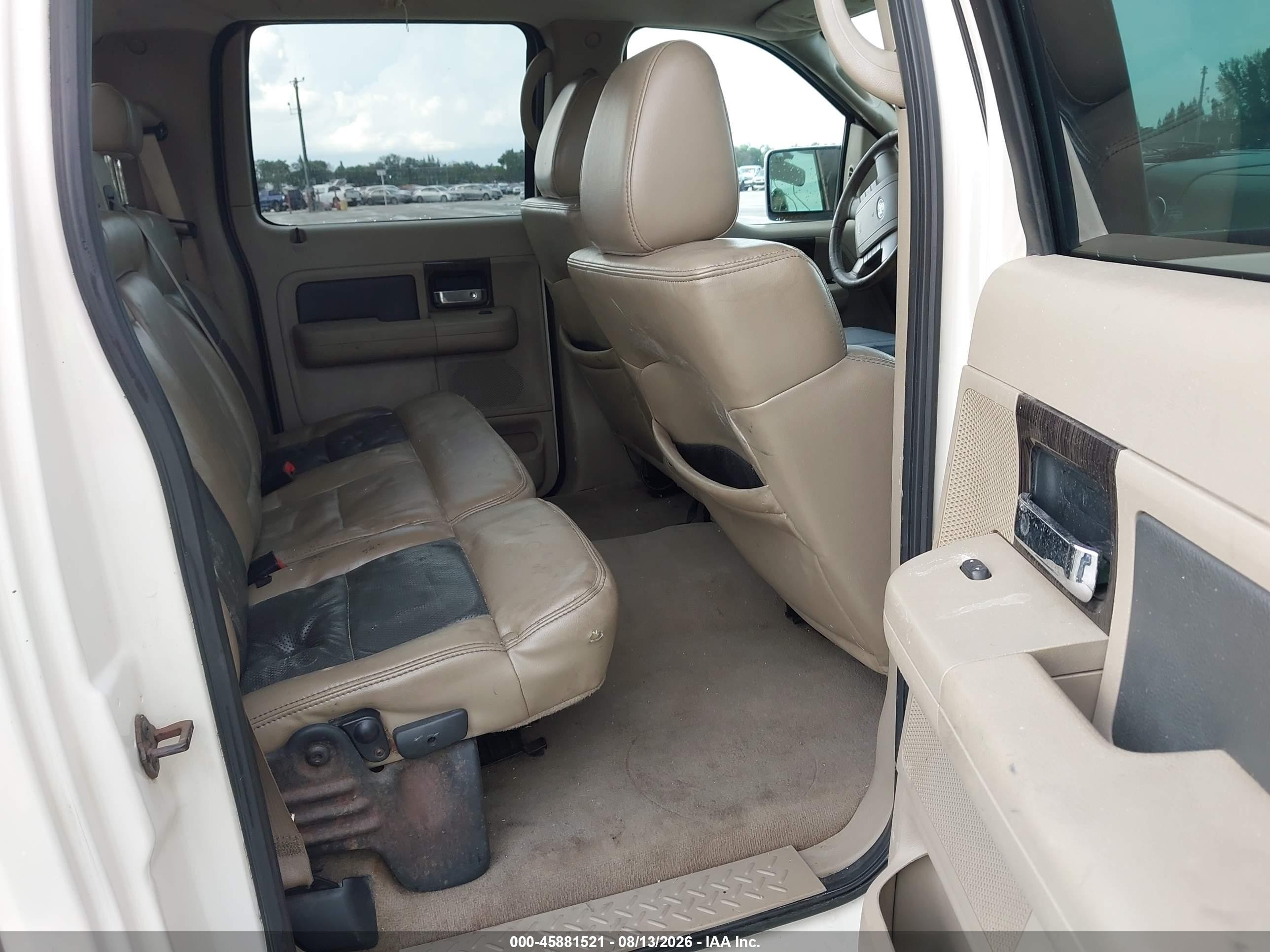 2008 Ford F-150 Lariat White vin: 1FTRW145X8FA18533