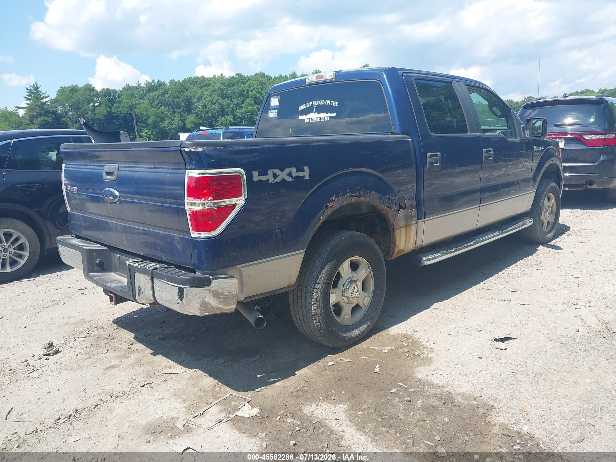 2009 Ford F-150 Xl/xlt Blue vin: 1FTRW148X9FA74791