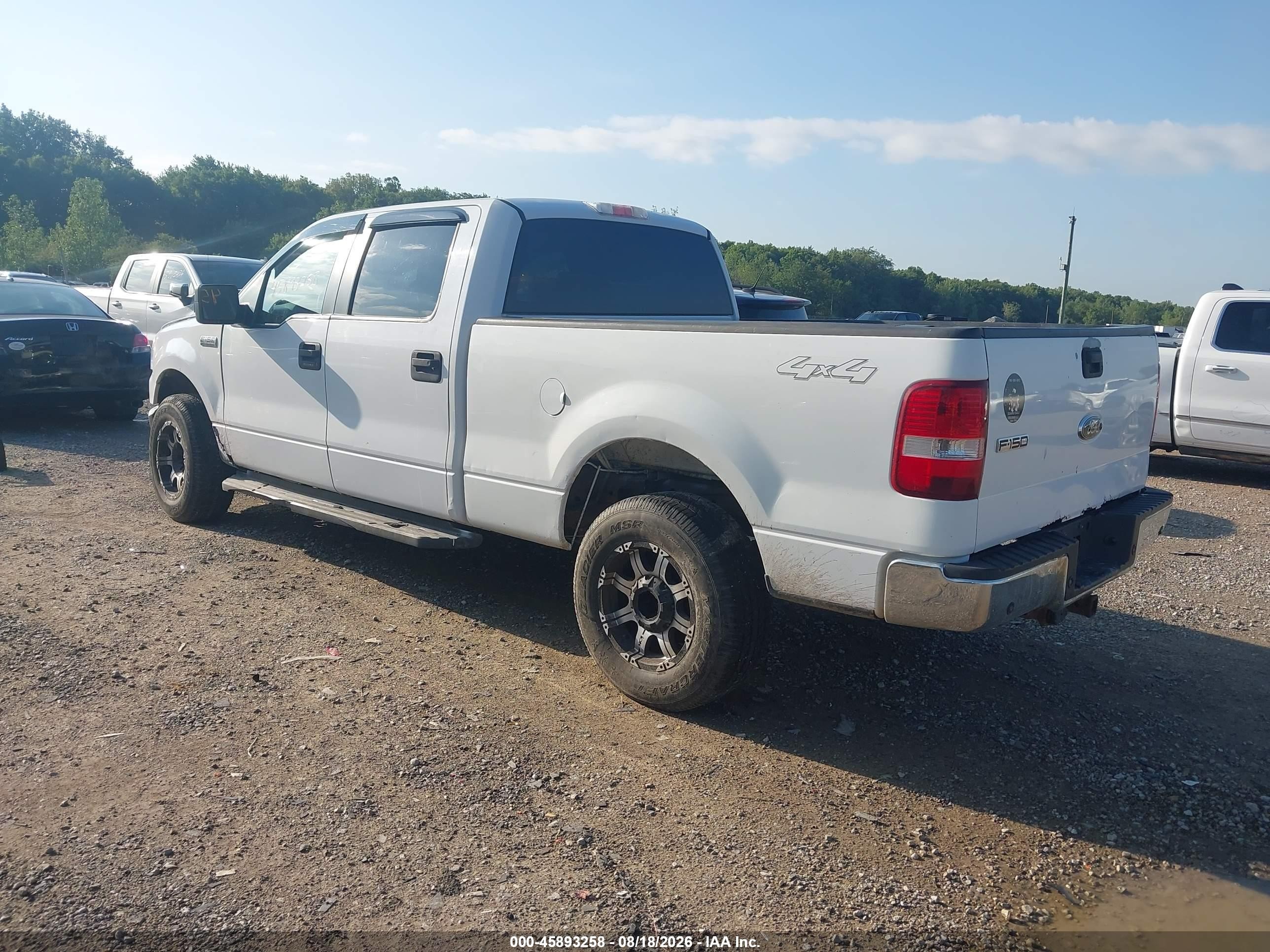 2008 Ford F-150 60th Anniversary/xl/xlt White vin: 1FTRW14W18KC37302