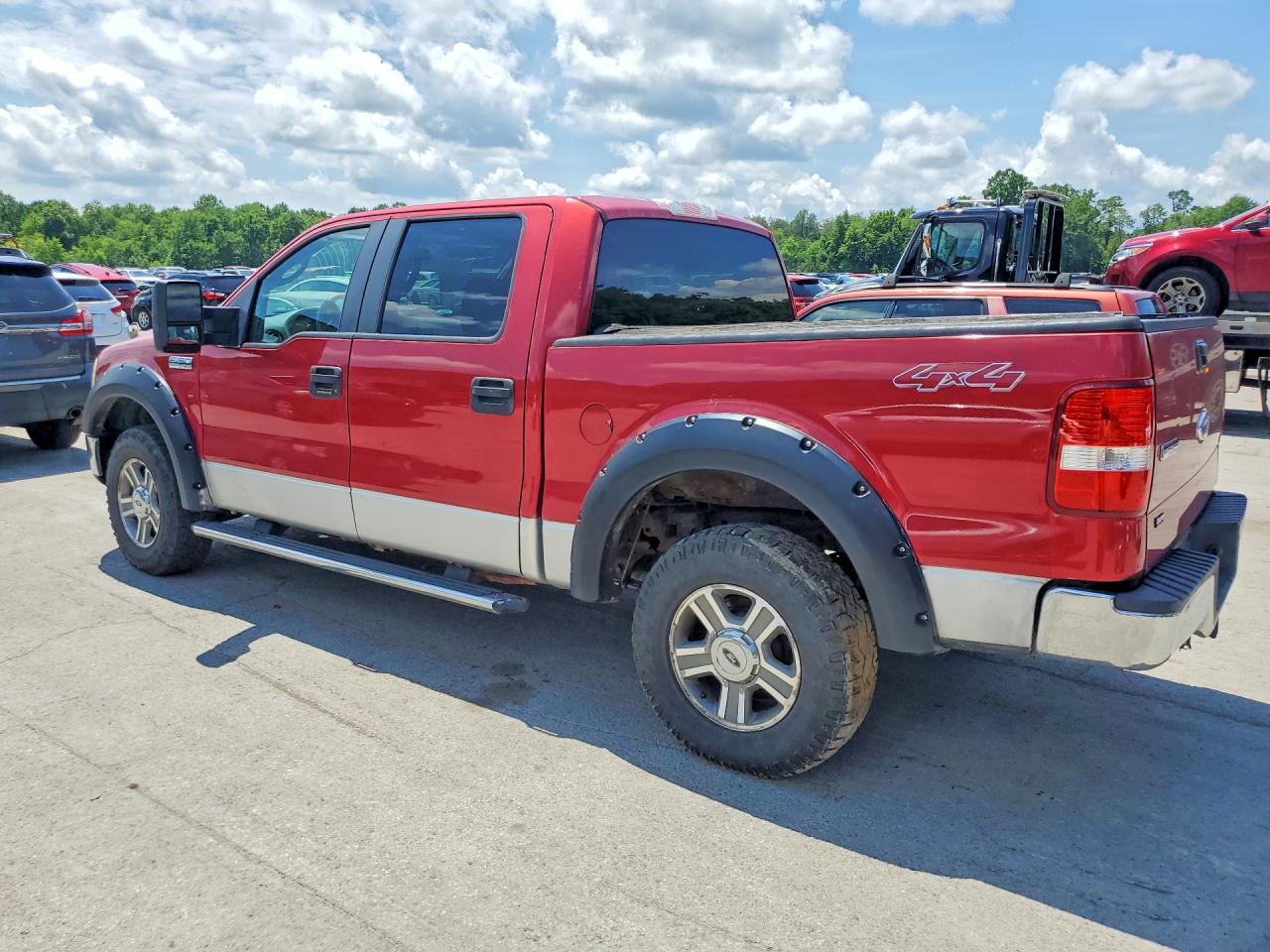 2007 Ford F150 Supercrew Красный vin: 1FTRW14W27FB52430