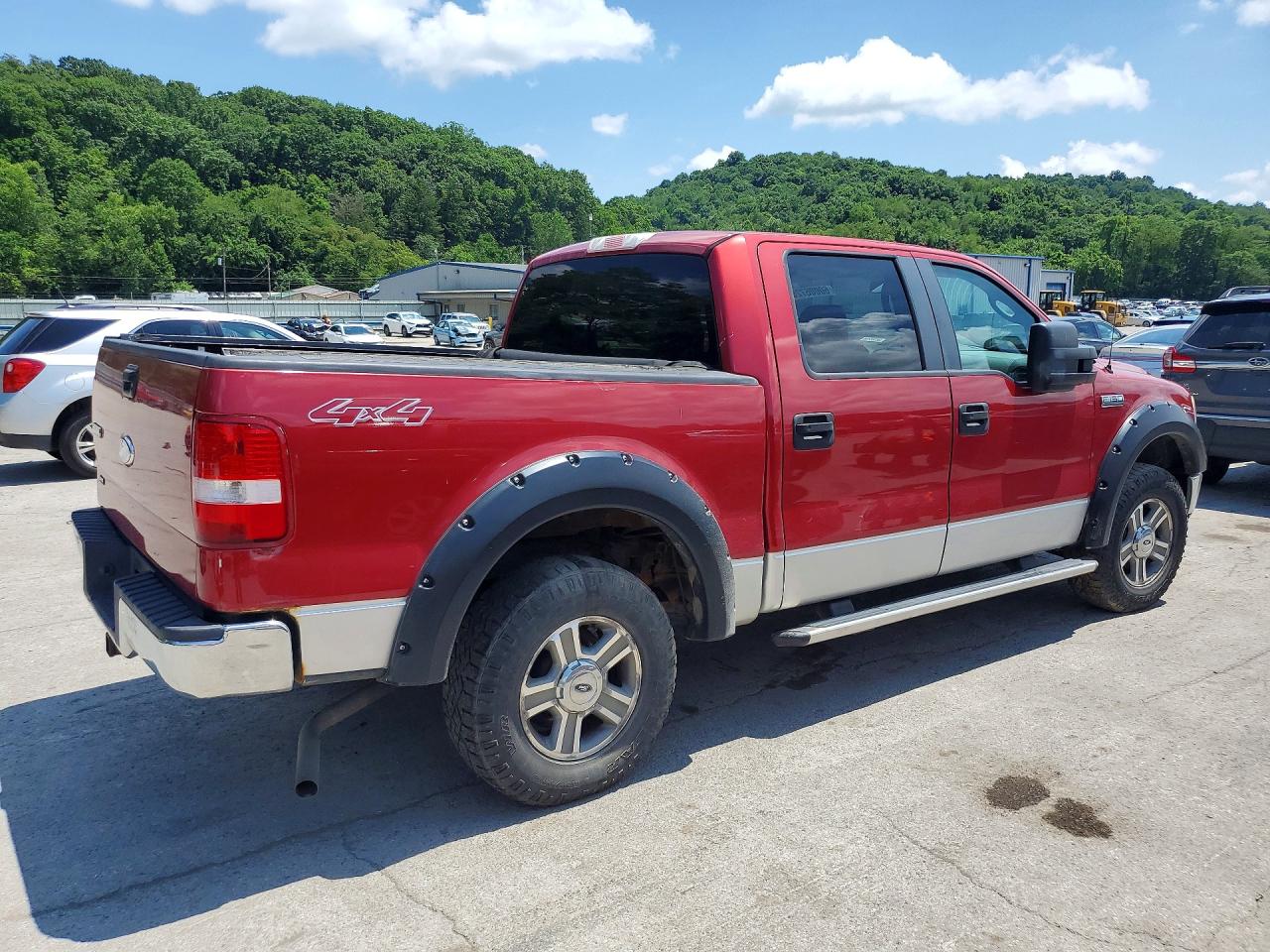 2007 Ford F150 Supercrew Красный vin: 1FTRW14W27FB52430