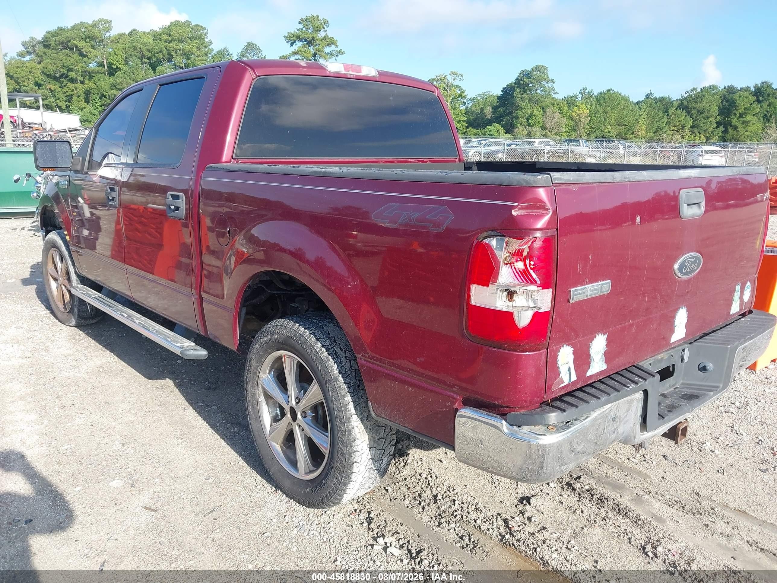 2005 Ford F-150 Xlt Red vin: 1FTRW14W35KE99513