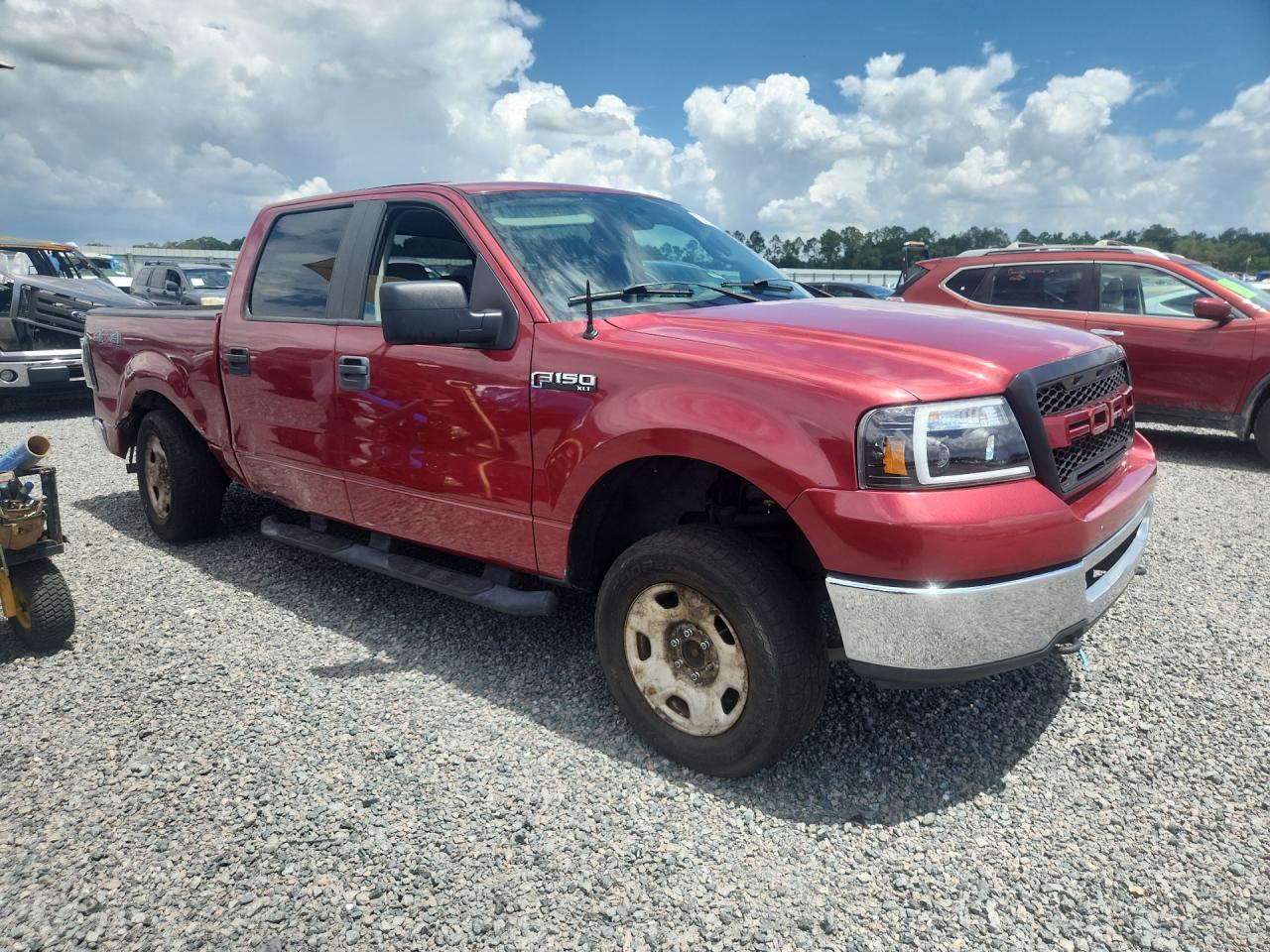 2007 Ford F150 Supercrew Red vin: 1FTRW14W67KA54900