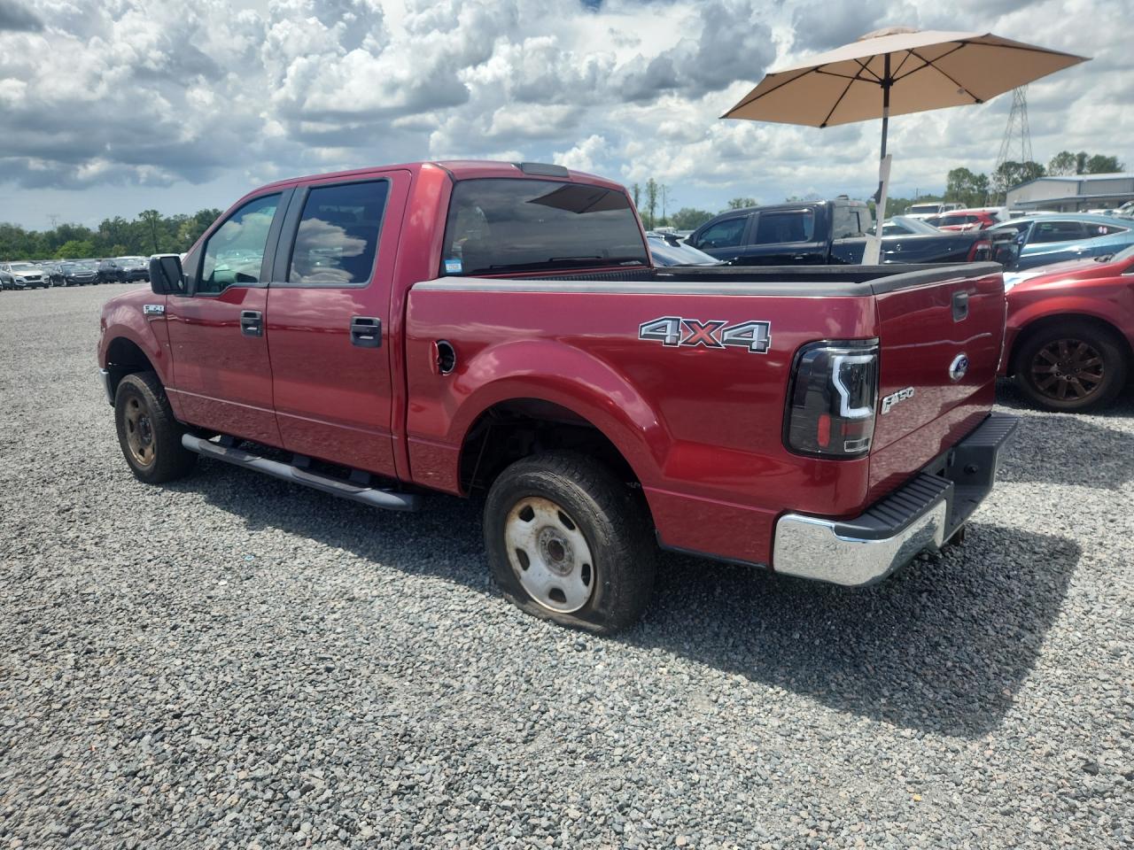 2007 Ford F150 Supercrew Red vin: 1FTRW14W67KA54900