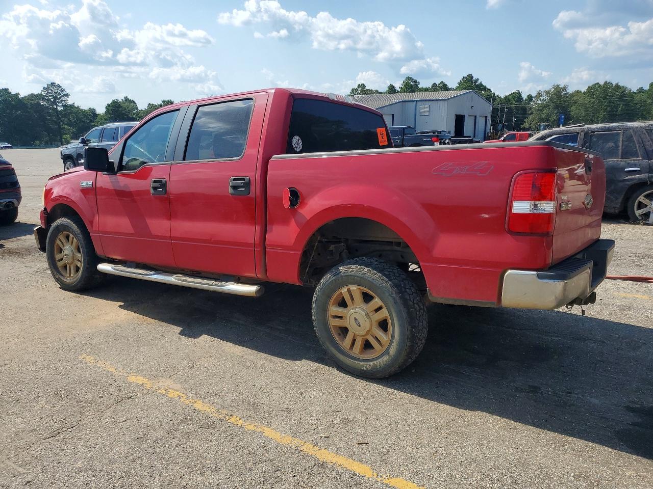 2007 Ford F150 Supercrew Red vin: 1FTRW14W67KC35043