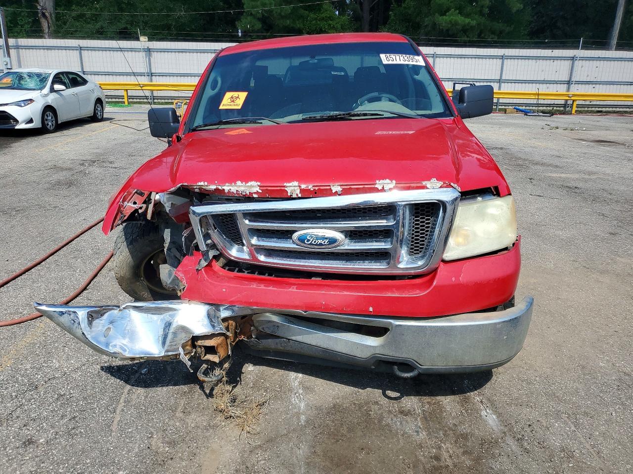 2007 Ford F150 Supercrew Red vin: 1FTRW14W67KC35043