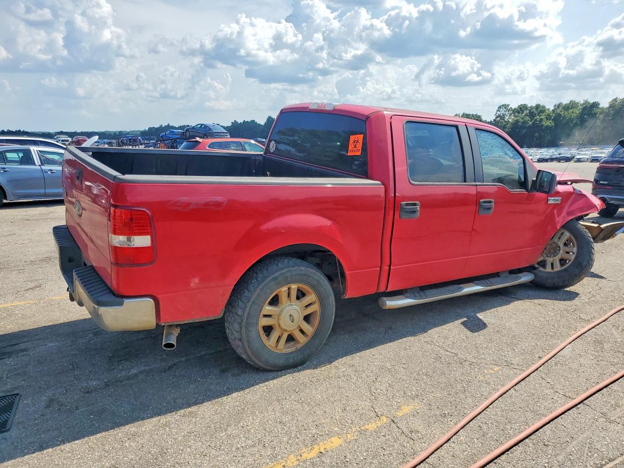 2007 Ford F150 Supercrew Red vin: 1FTRW14W67KC35043