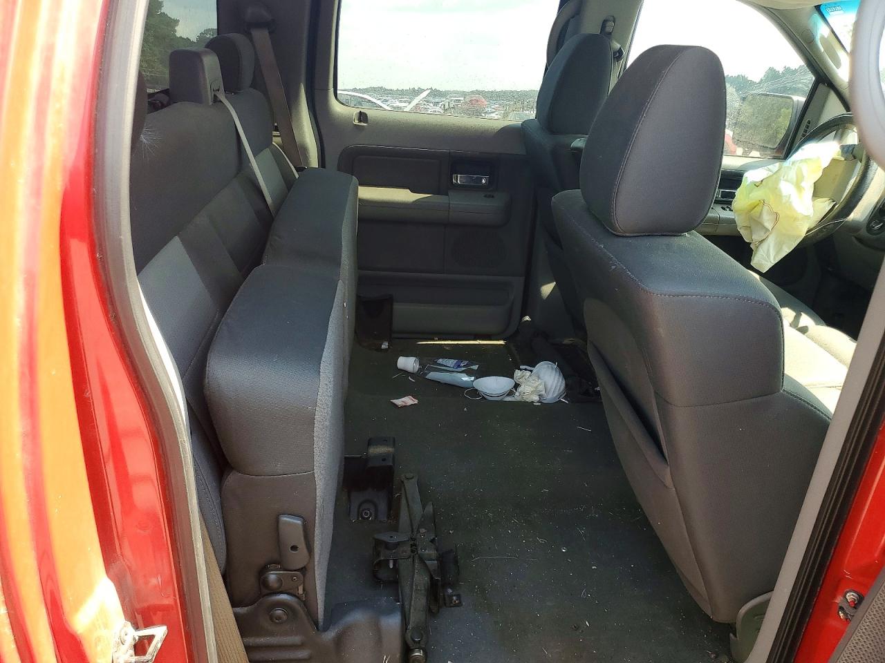 2007 Ford F150 Supercrew Red vin: 1FTRW14W67KC35043