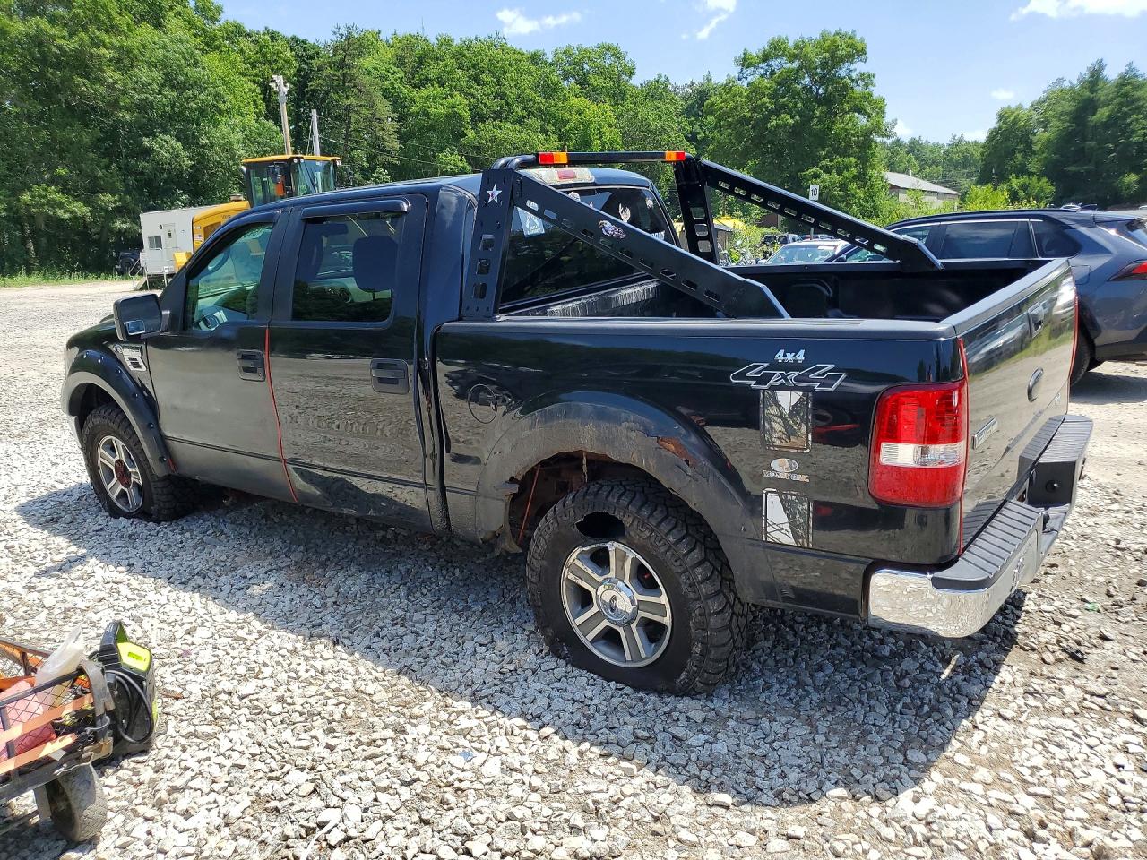 2008 Ford F150 Supercrew Black vin: 1FTRW14W68FB86405