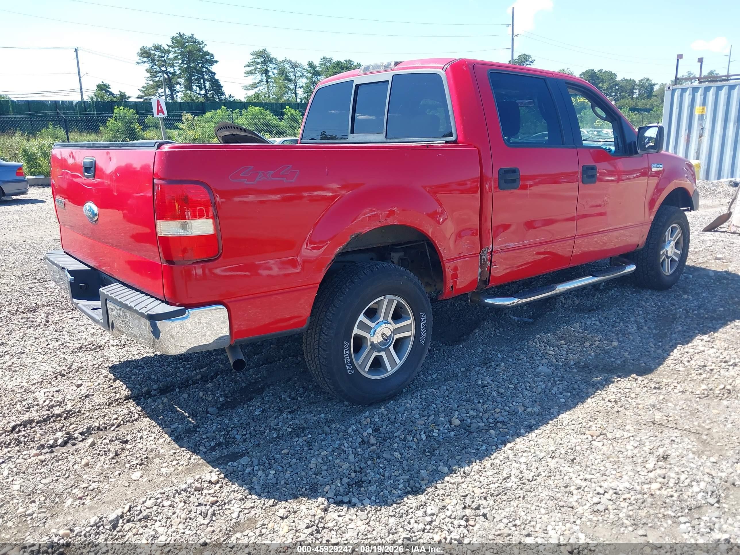 2006 Ford F-150 Xlt Red vin: 1FTRW14W76KD61927