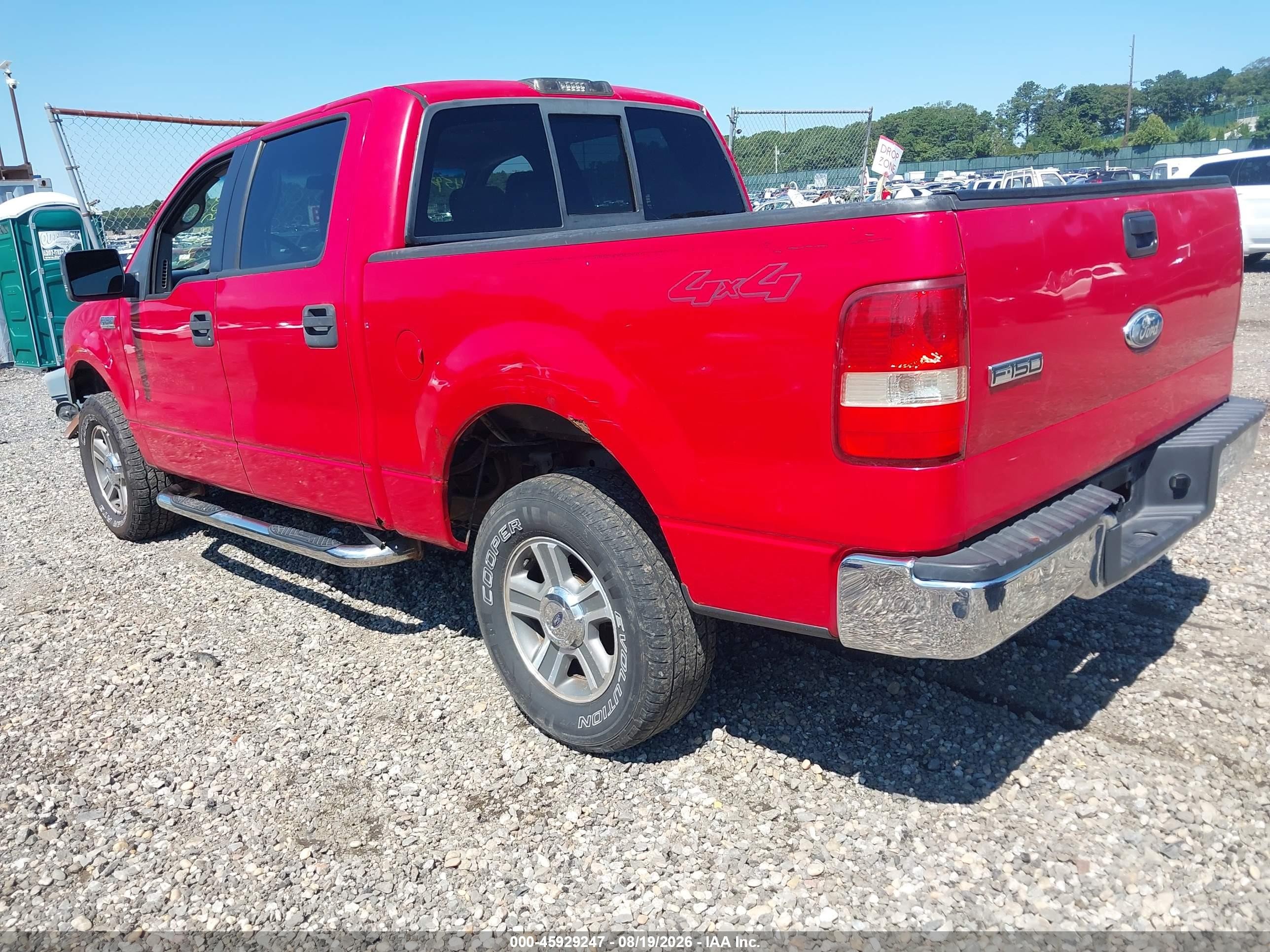 2006 Ford F-150 Xlt Red vin: 1FTRW14W76KD61927