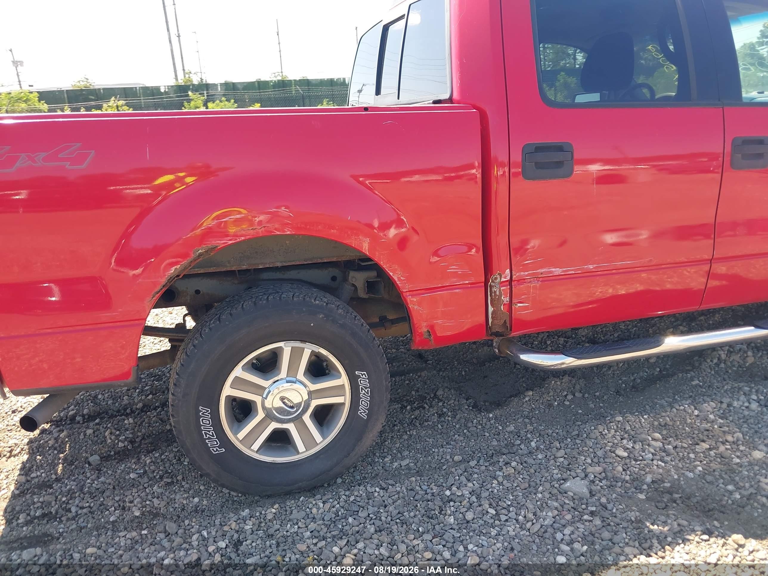 2006 Ford F-150 Xlt Red vin: 1FTRW14W76KD61927