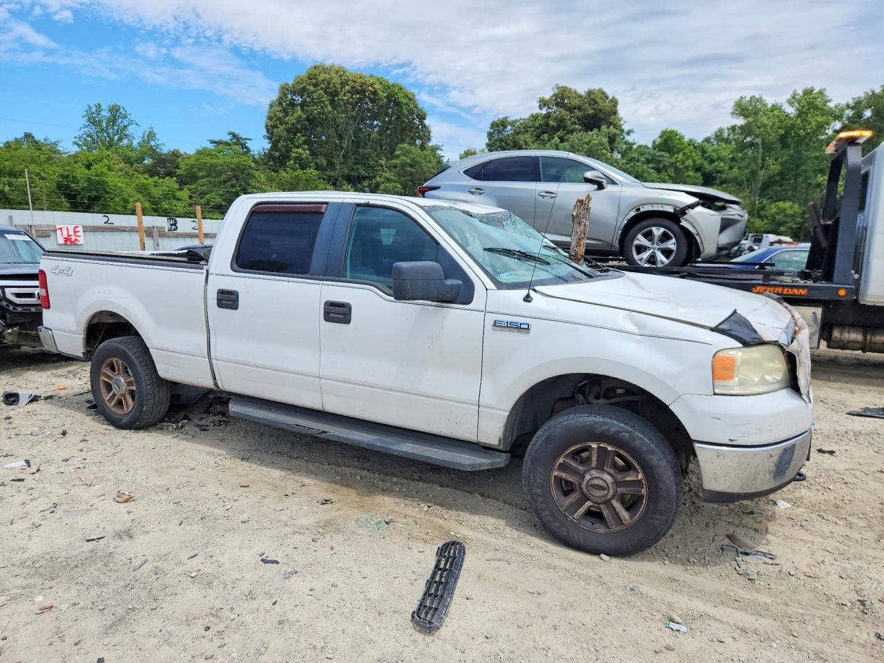 2007 Ford F150 Supercrew White vin: 1FTRW14W77KC31955