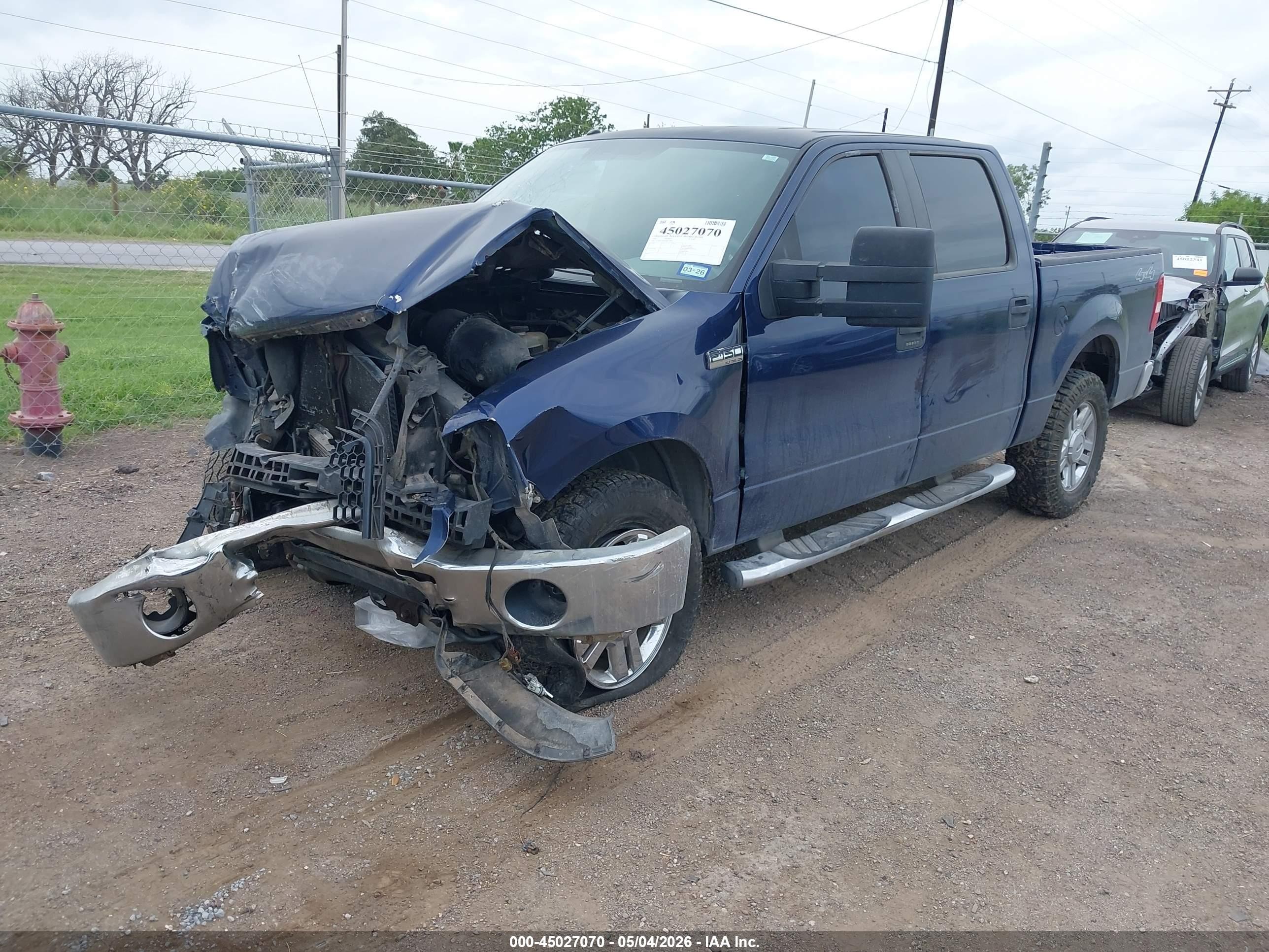 2007 Ford F-150 Xlt Blue vin: 1FTRW14W87KC38767
