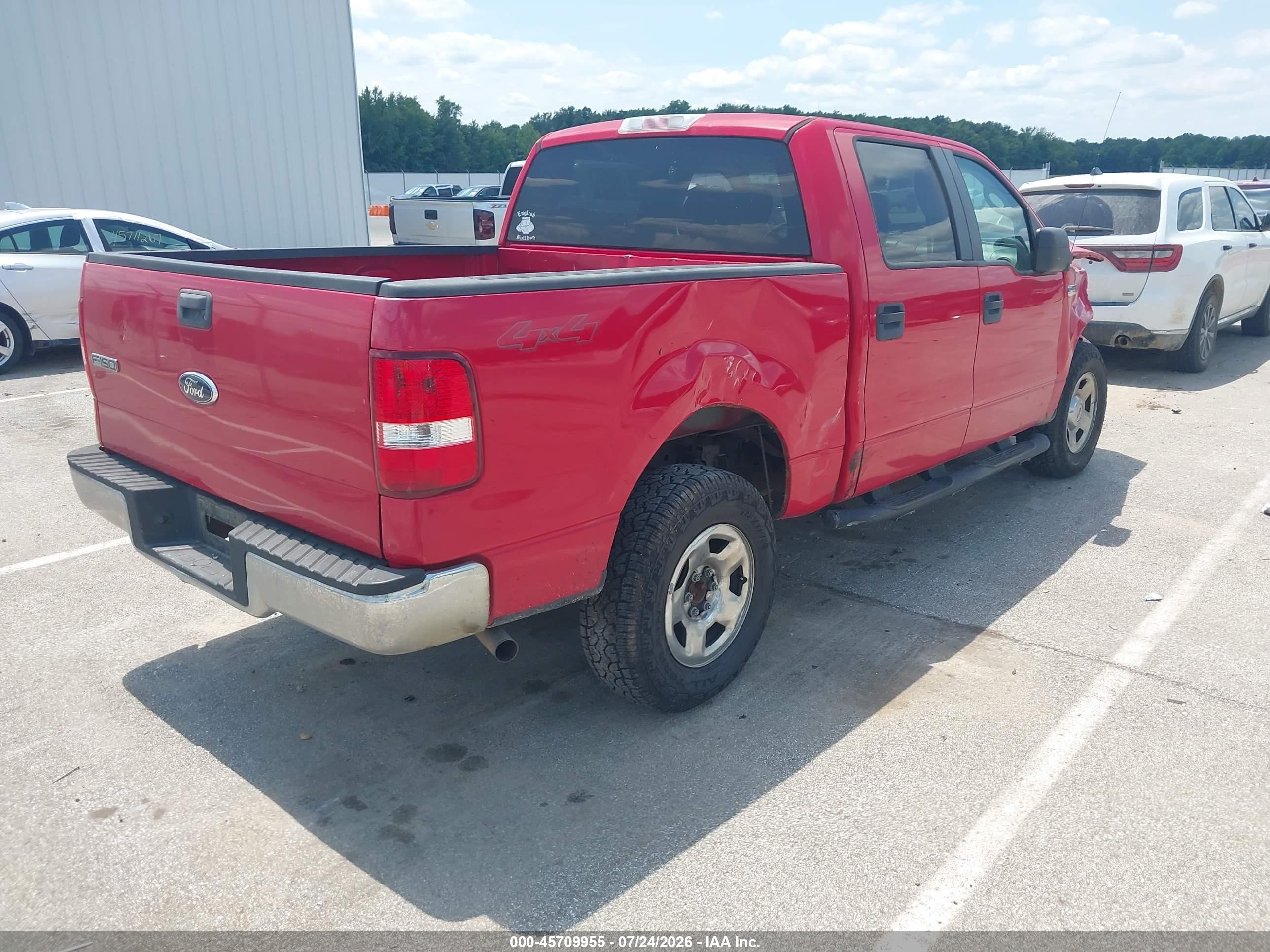 2007 Ford F-150 Xlt Red vin: 1FTRW14W87KD17033
