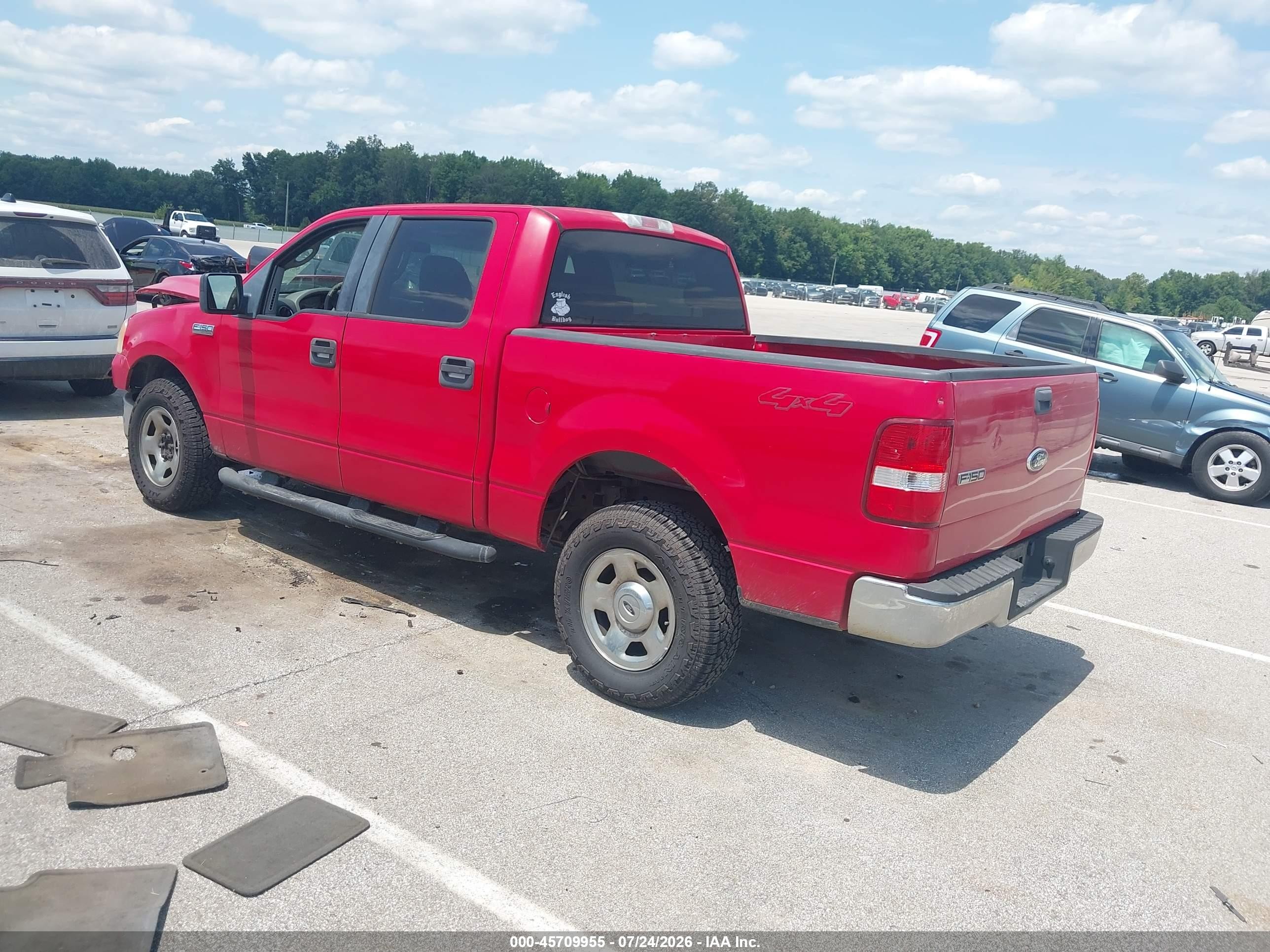 2007 Ford F-150 Xlt Red vin: 1FTRW14W87KD17033