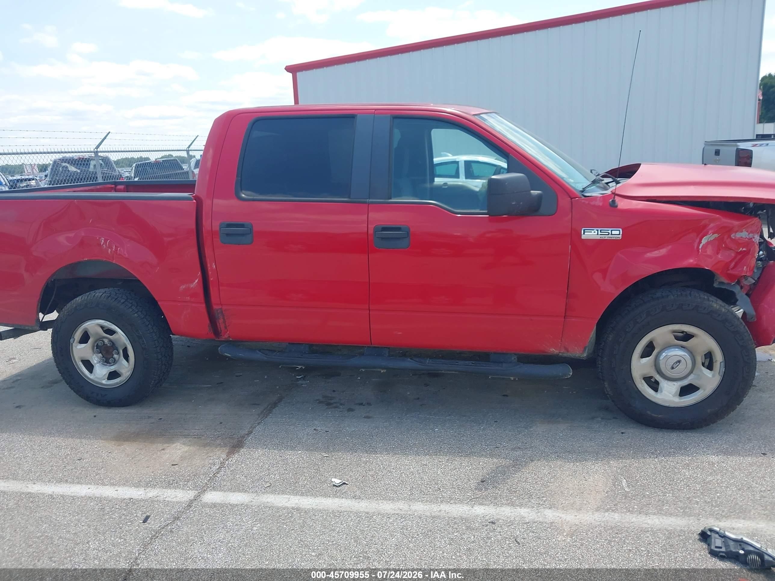 2007 Ford F-150 Xlt Red vin: 1FTRW14W87KD17033