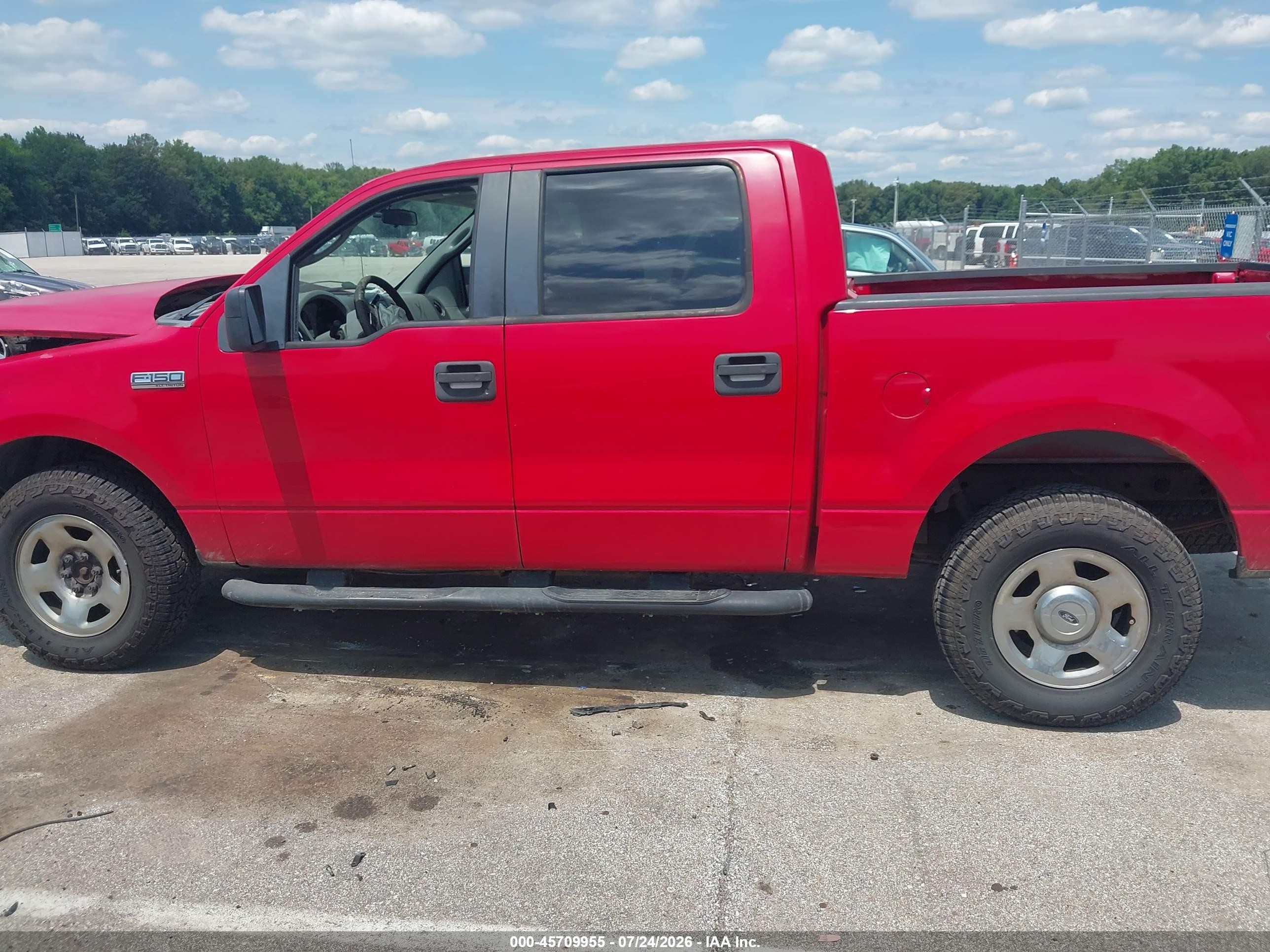 2007 Ford F-150 Xlt Red vin: 1FTRW14W87KD17033