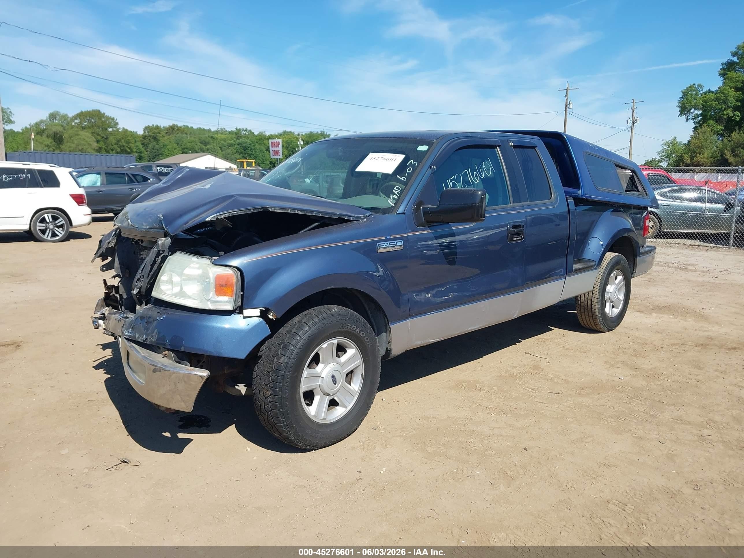 2004 Ford F-150 Stx/xlt Blue vin: 1FTRX02W64KB70023