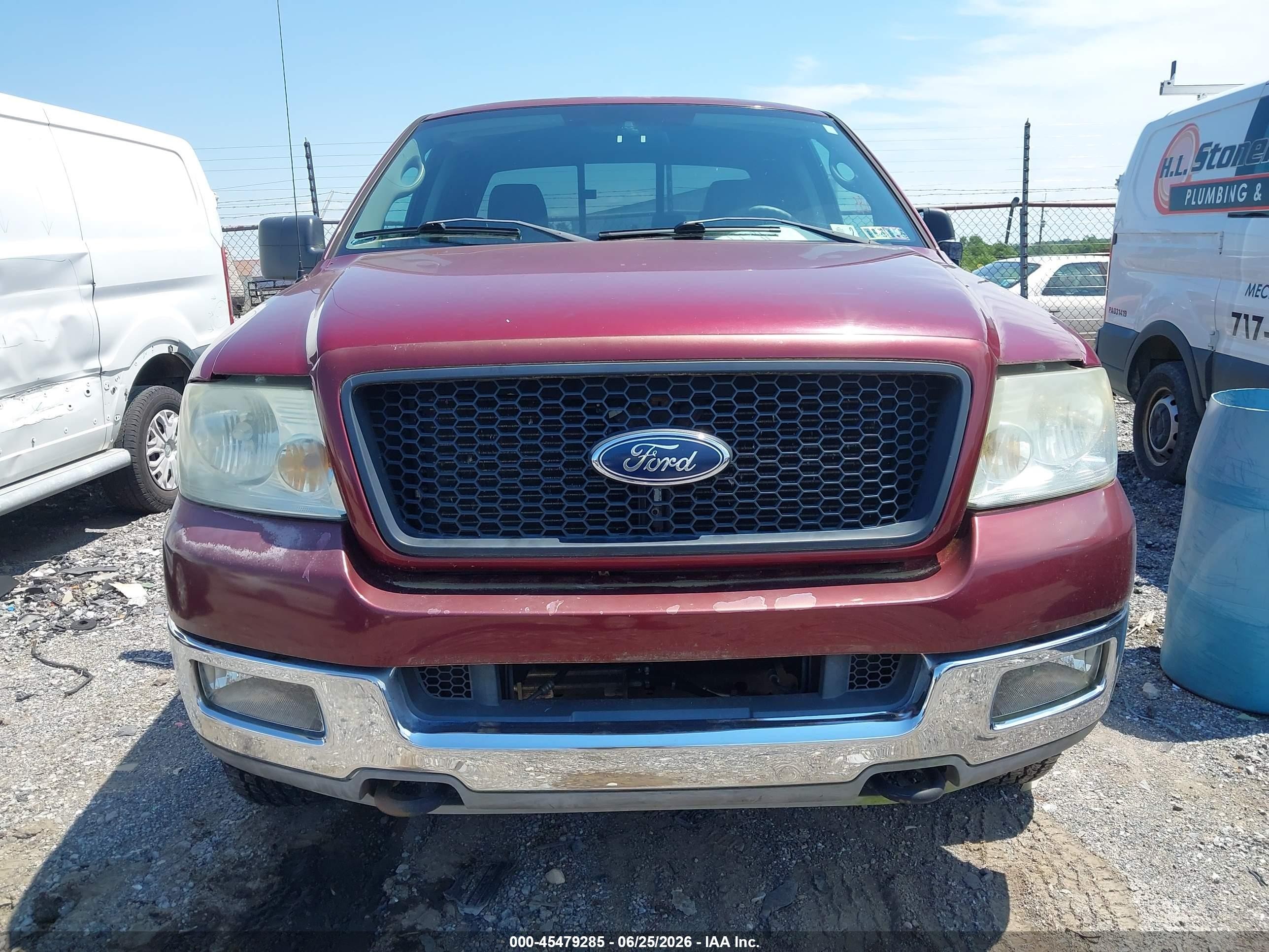 2005 Ford F-150 Stx/xlt Maroon vin: 1FTRX04W35KB81351