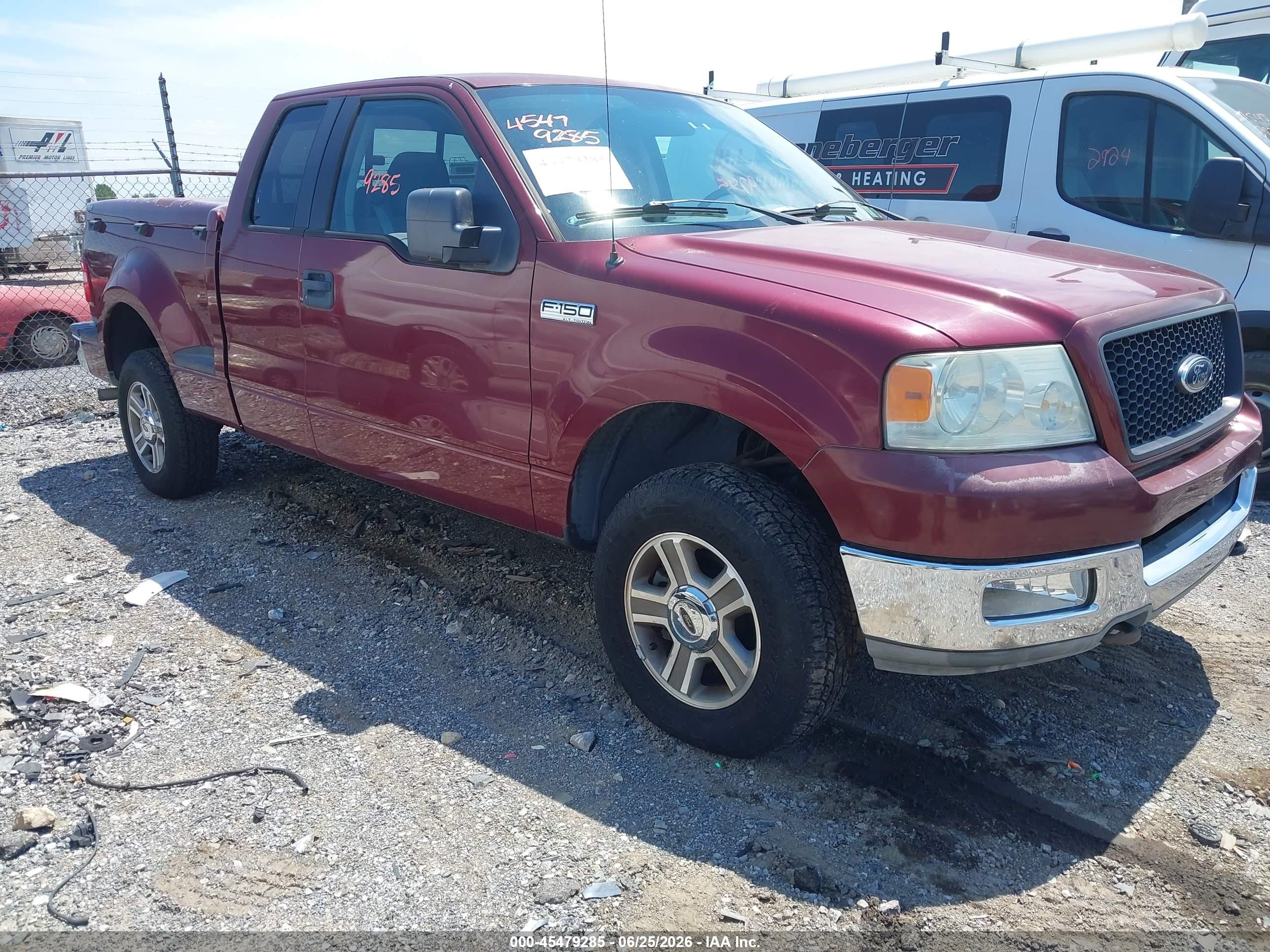 2005 Ford F-150 Stx/xlt Maroon vin: 1FTRX04W35KB81351