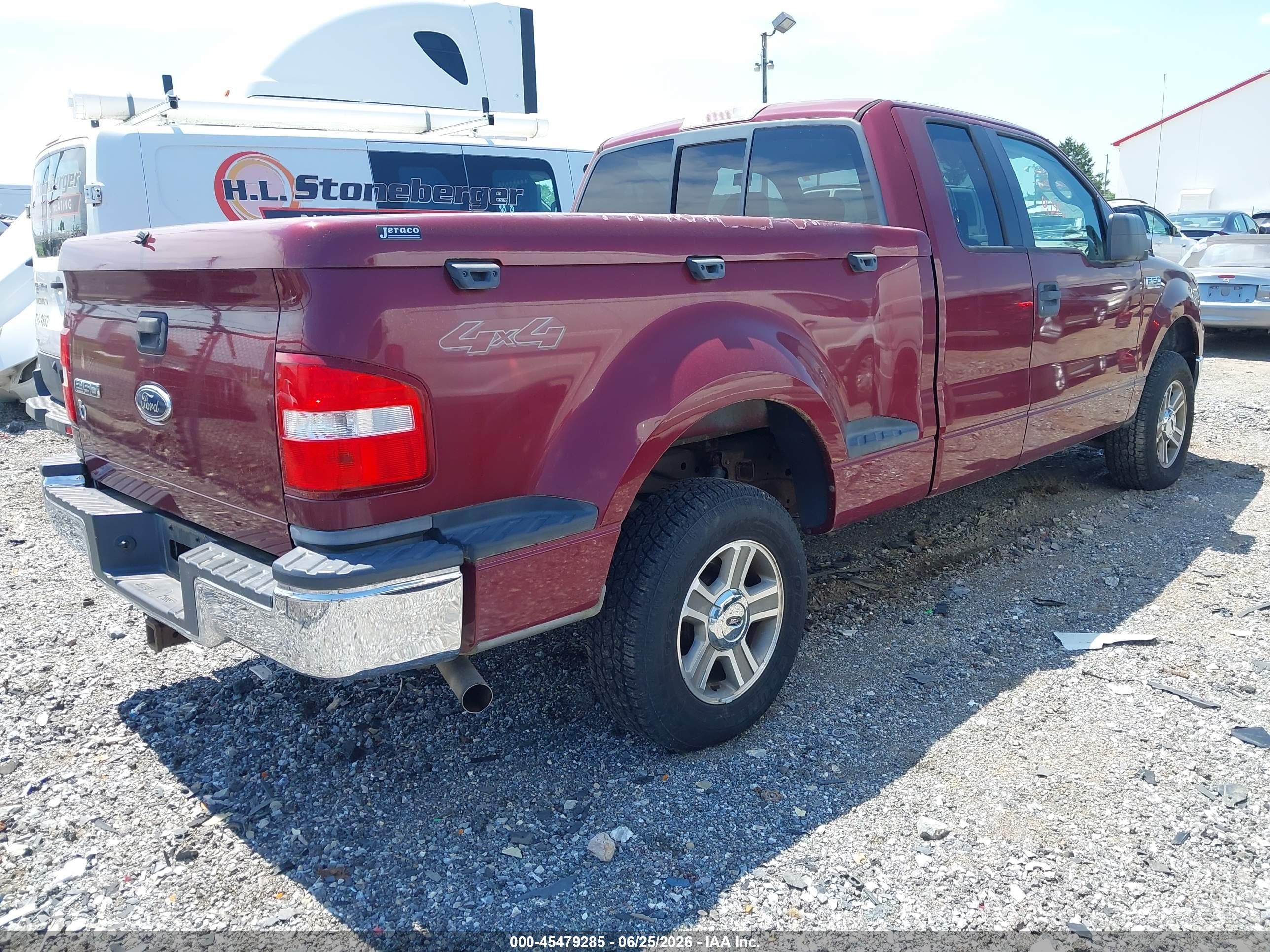2005 Ford F-150 Stx/xlt Maroon vin: 1FTRX04W35KB81351