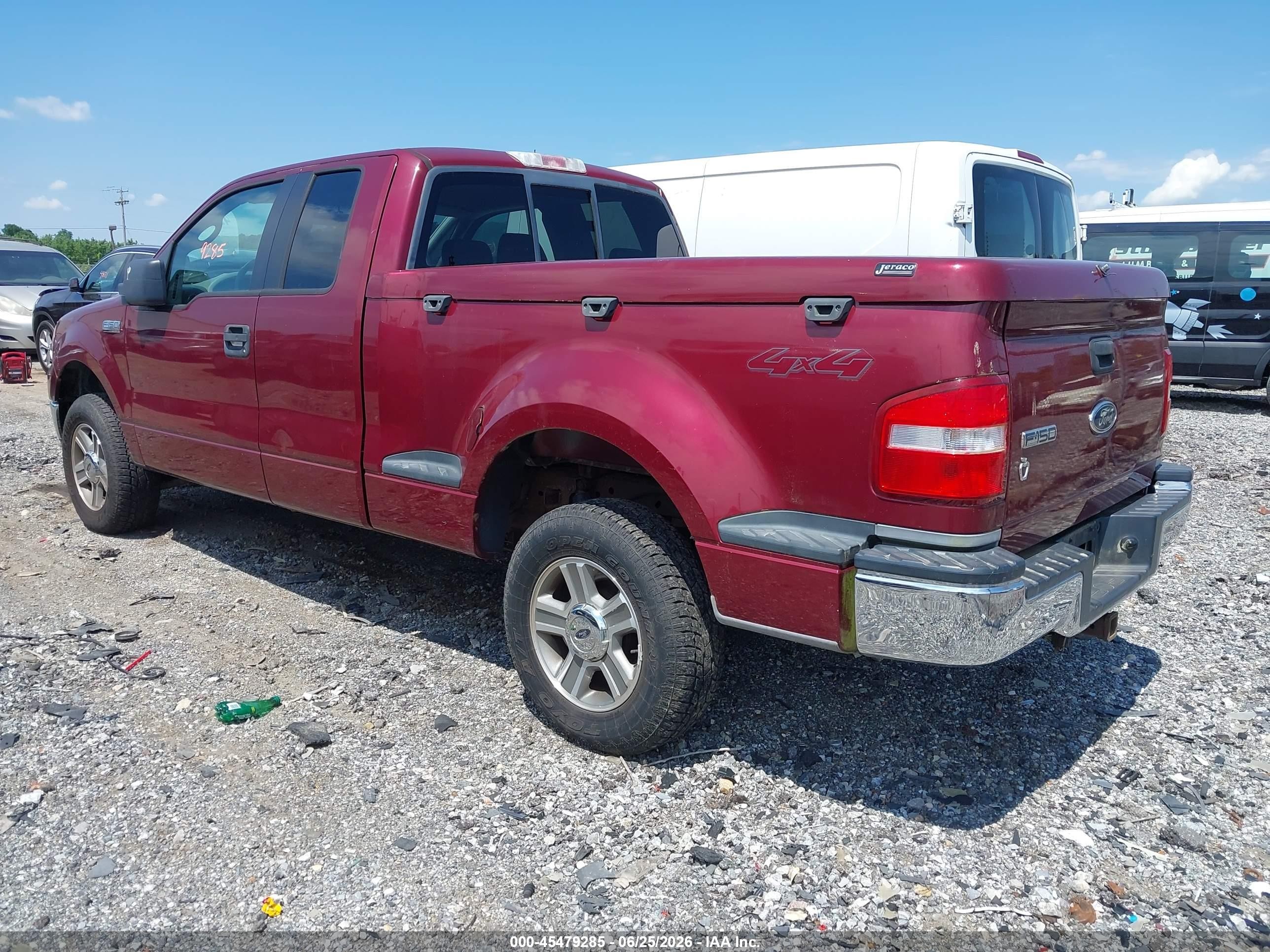 2005 Ford F-150 Stx/xlt Maroon vin: 1FTRX04W35KB81351