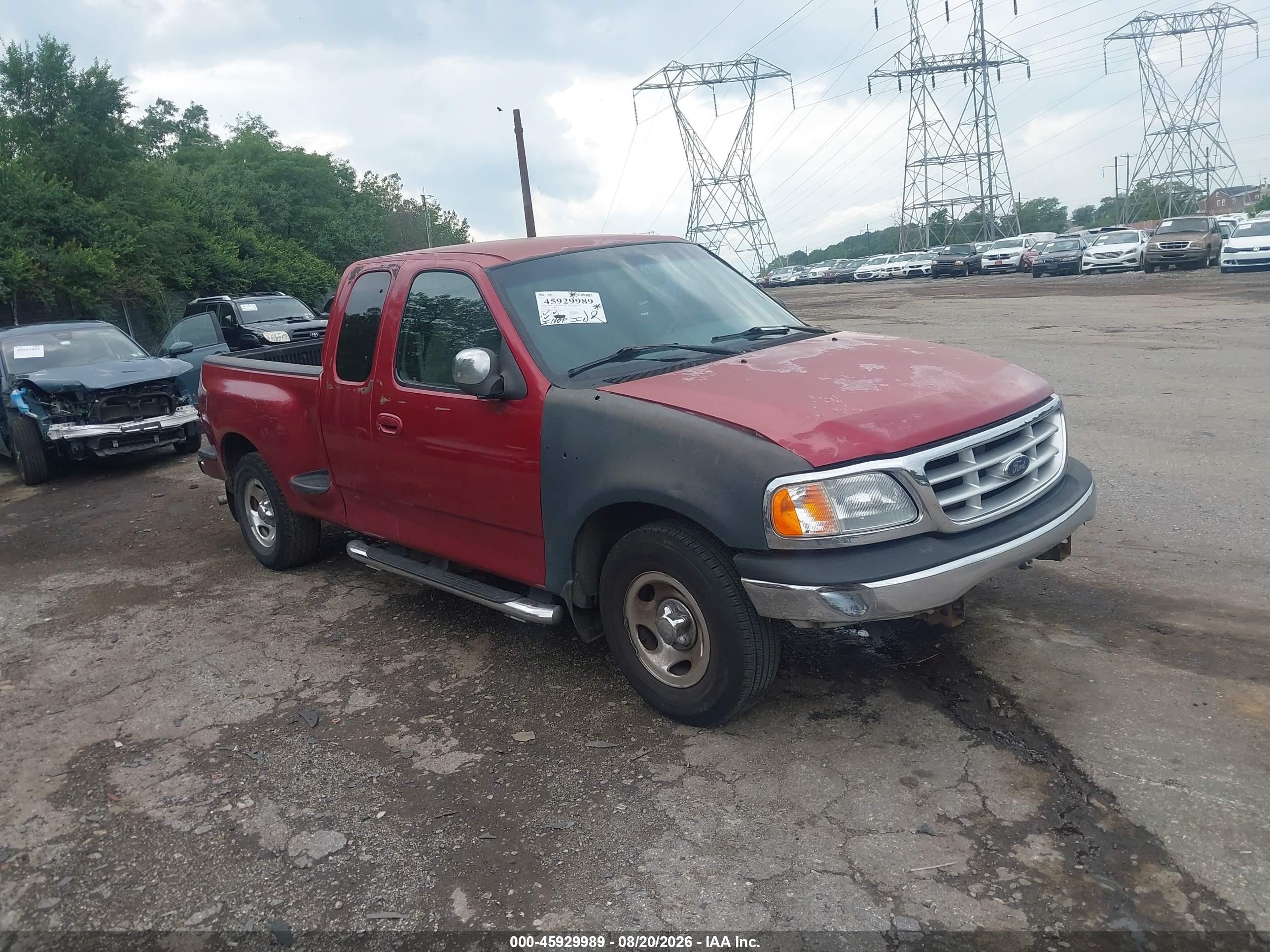 2001 Ford F-150 Lariat/xl/xlt Red vin: 1FTRX07L01KF15282