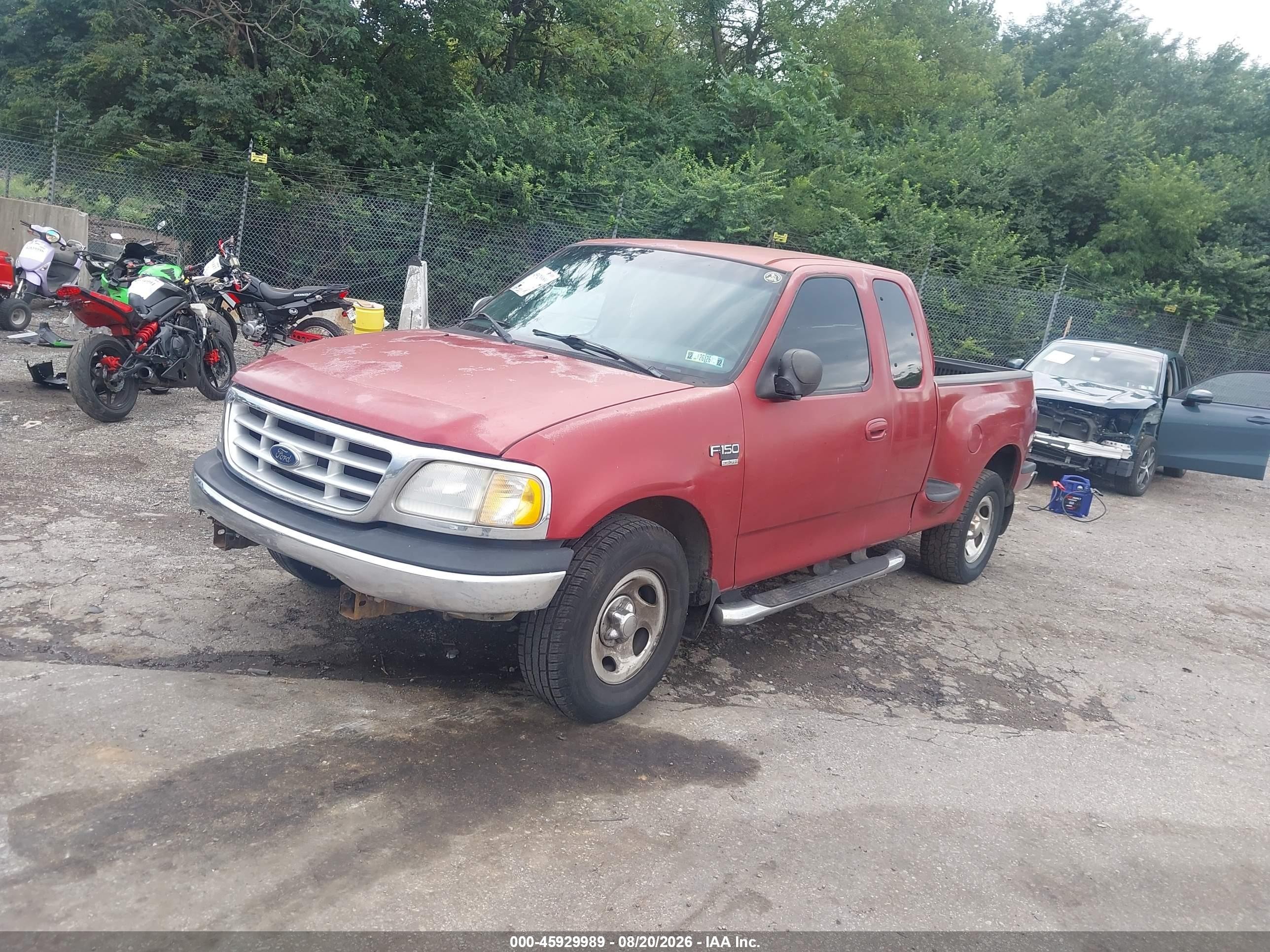 2001 Ford F-150 Lariat/xl/xlt Red vin: 1FTRX07L01KF15282
