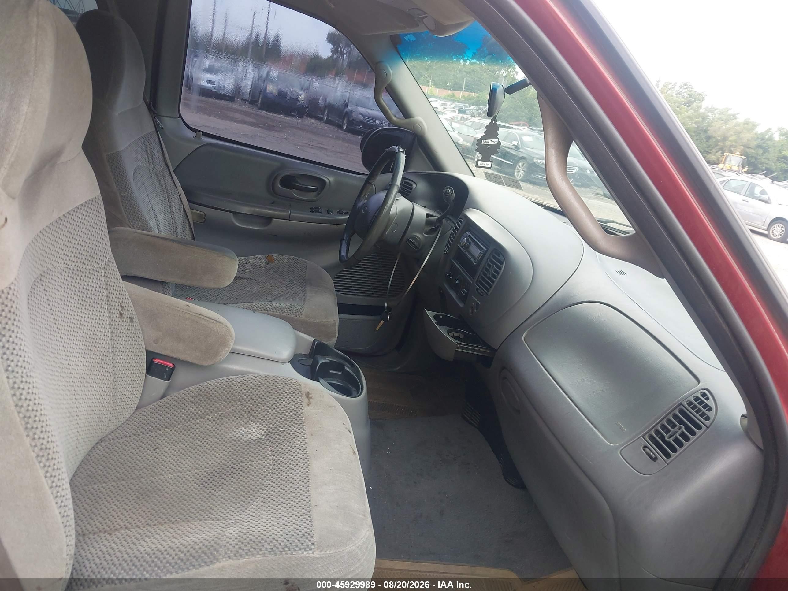 2001 Ford F-150 Lariat/xl/xlt Red vin: 1FTRX07L01KF15282